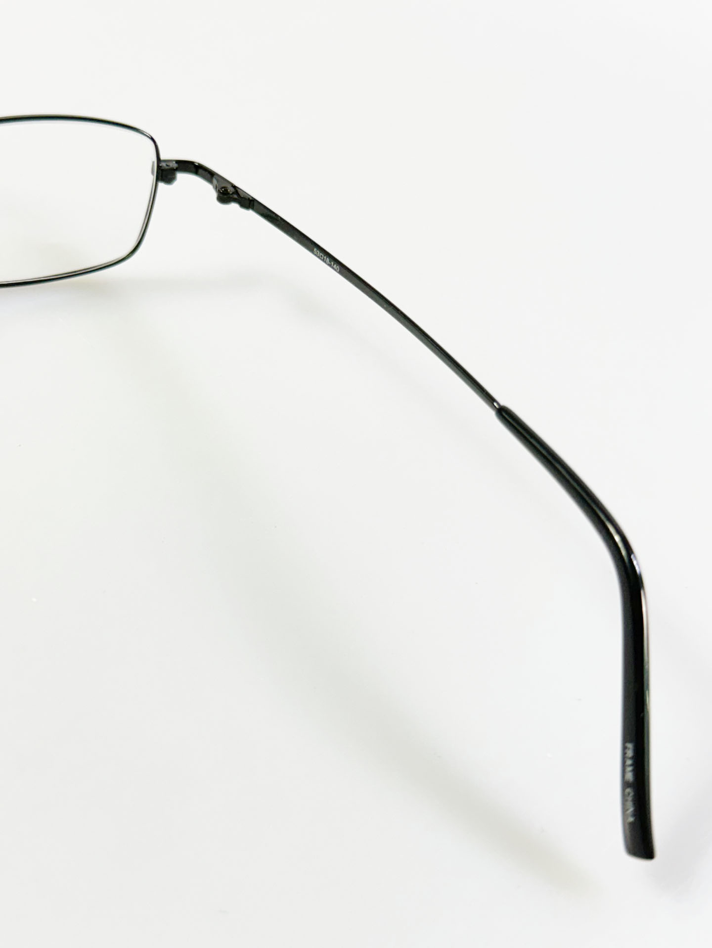 90's SUREFLEX Black Slim Square Metal Glasses