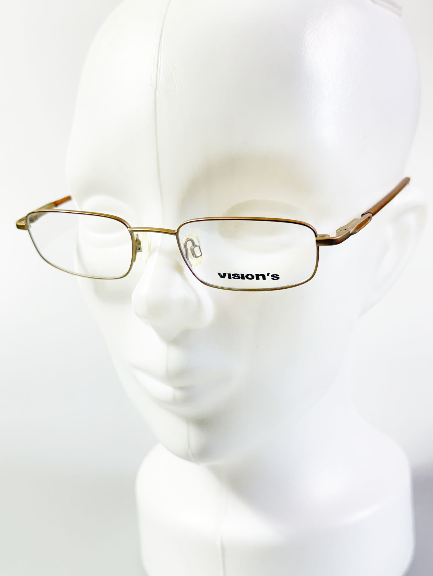 Vision’s Bronze Gold Slim Square Metal Glasses