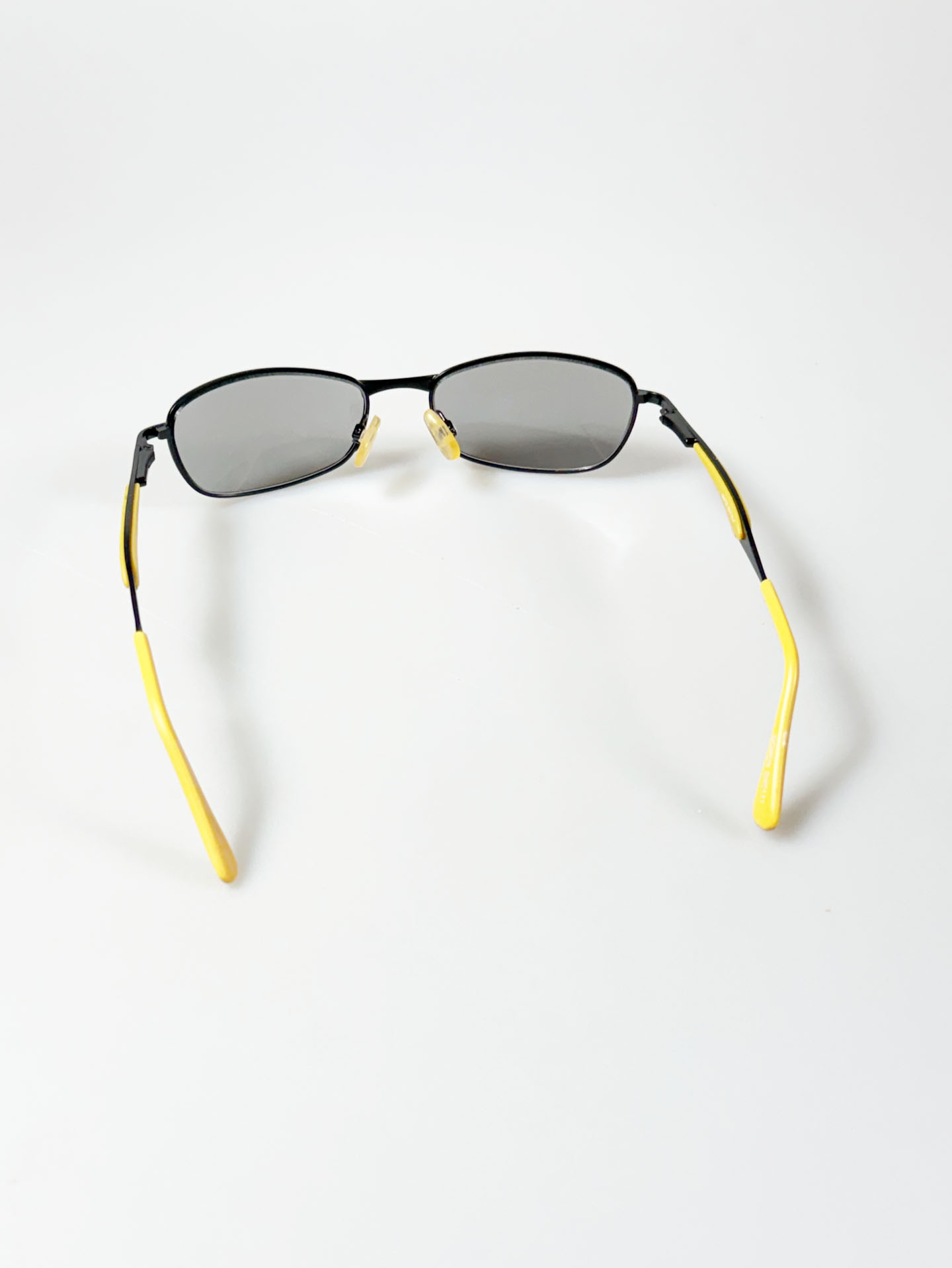 90's DOMON Black Slim Square Metal Sunglasses