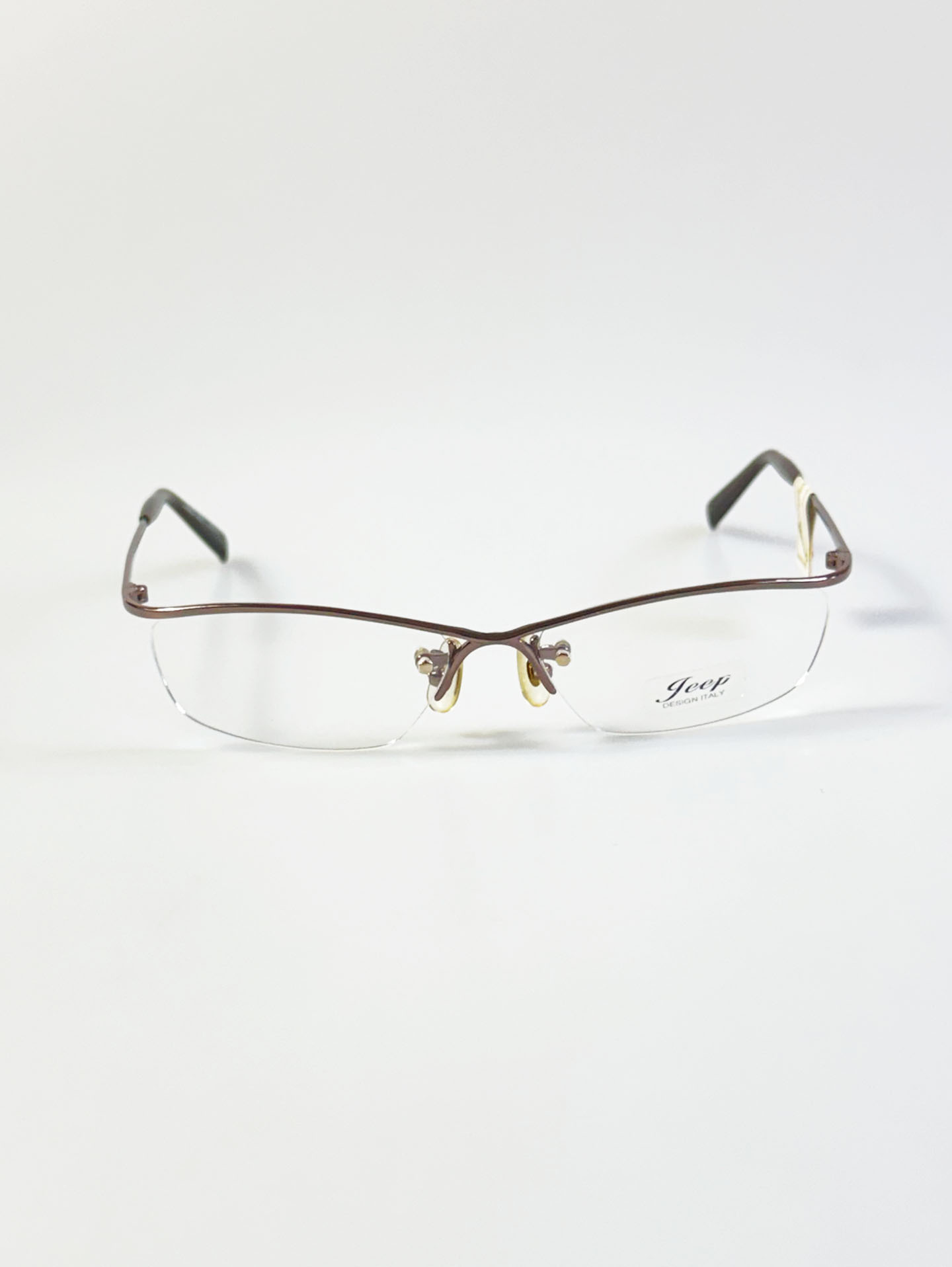 JEEP Half-Rim Square Metal Frame Glasses