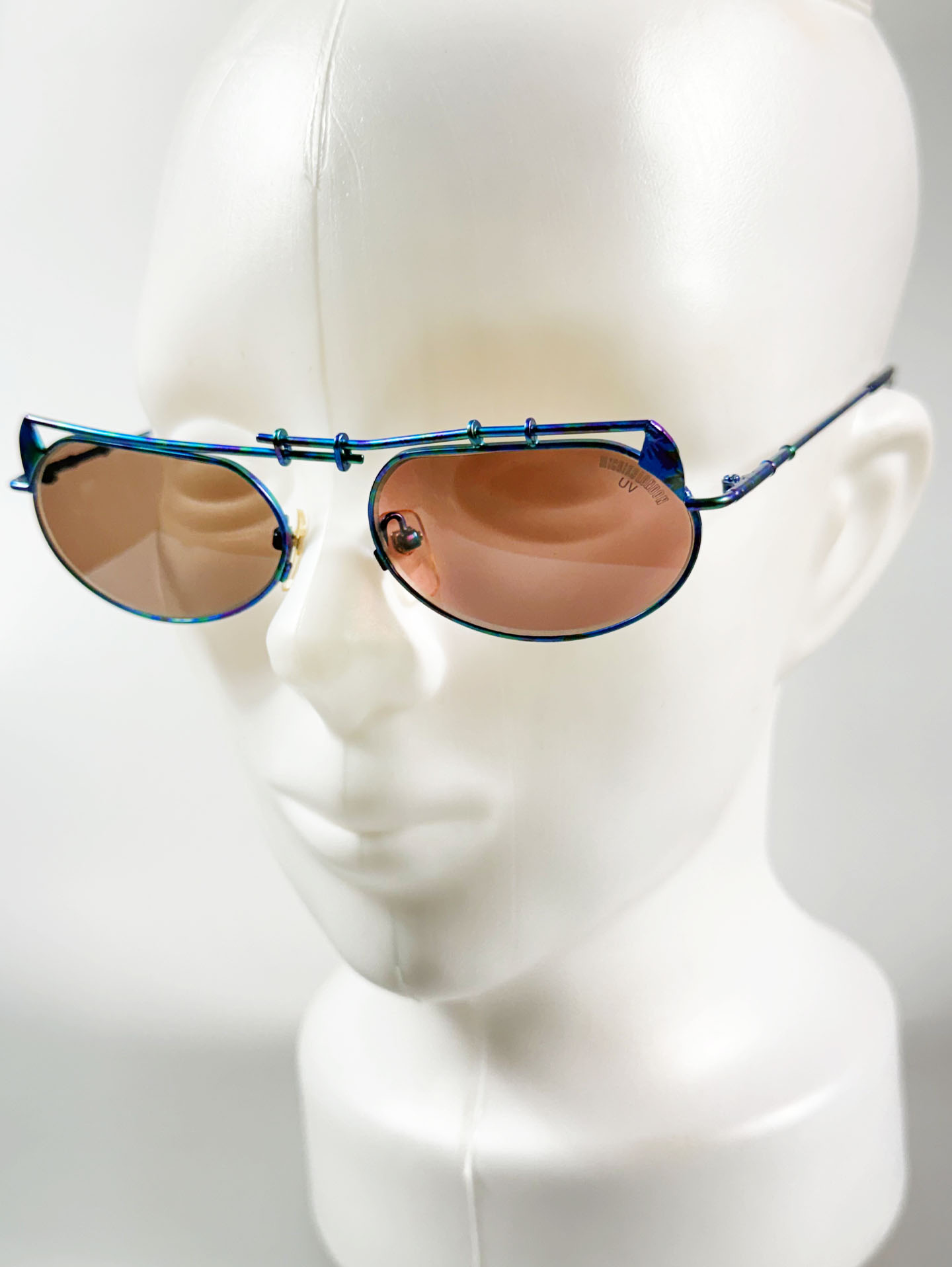 90's MICHIKO LONDON Iridescent Double Bridge Sunglasses / 3 Colors
