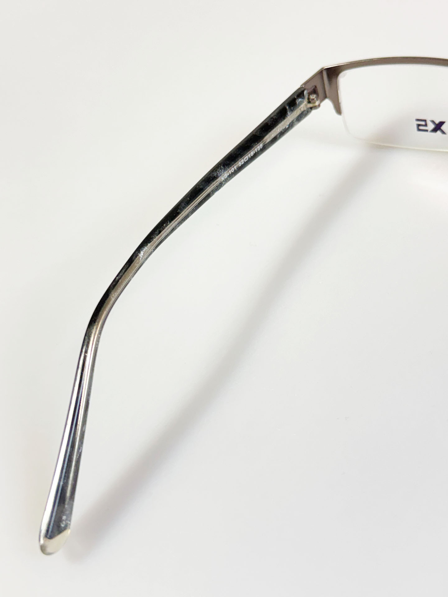 90’s X5 Slim Square Half-Rim Metal Glasses