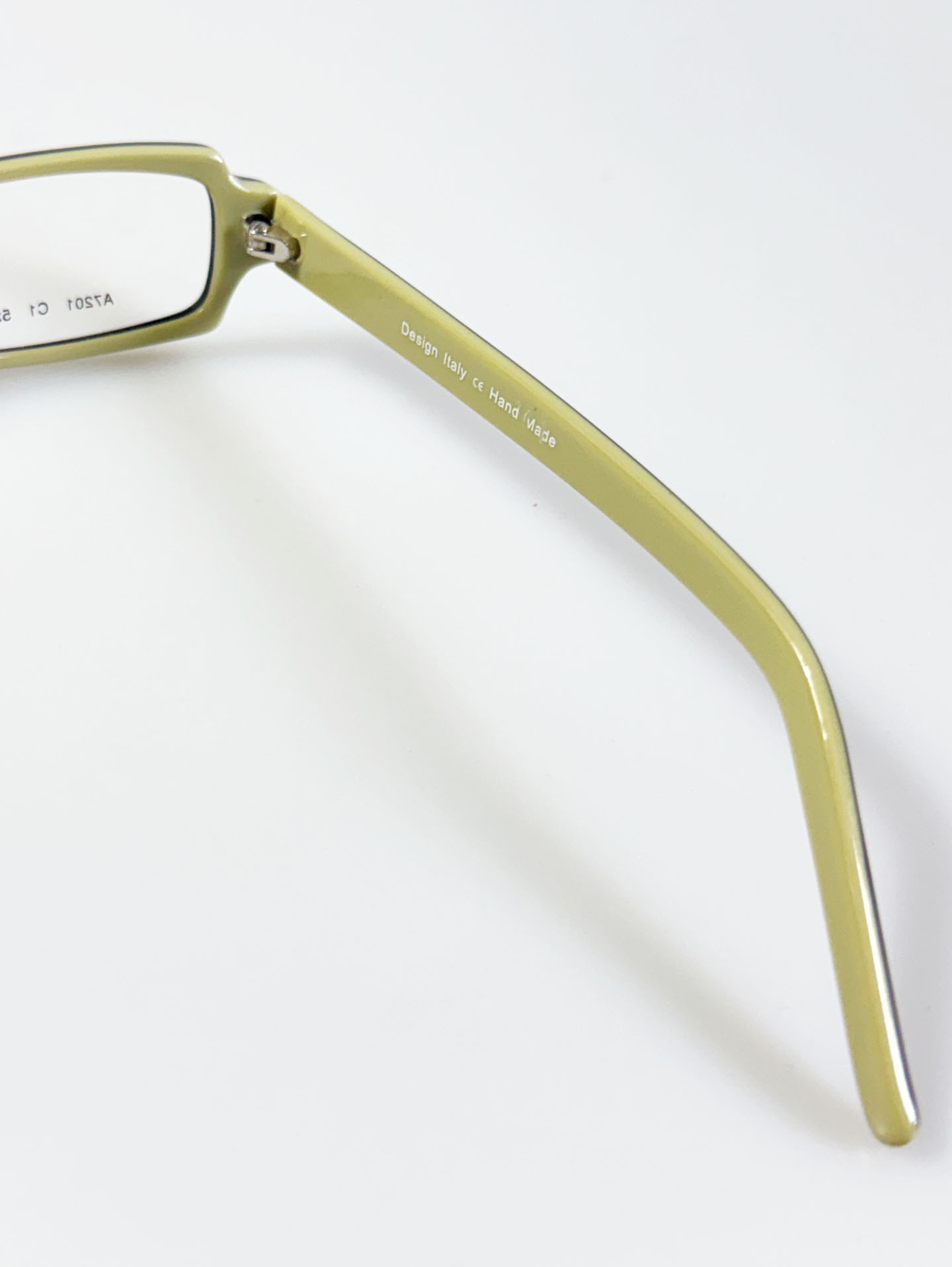 SS.PARIS Black & Olive Square Horn-Rim Glasses