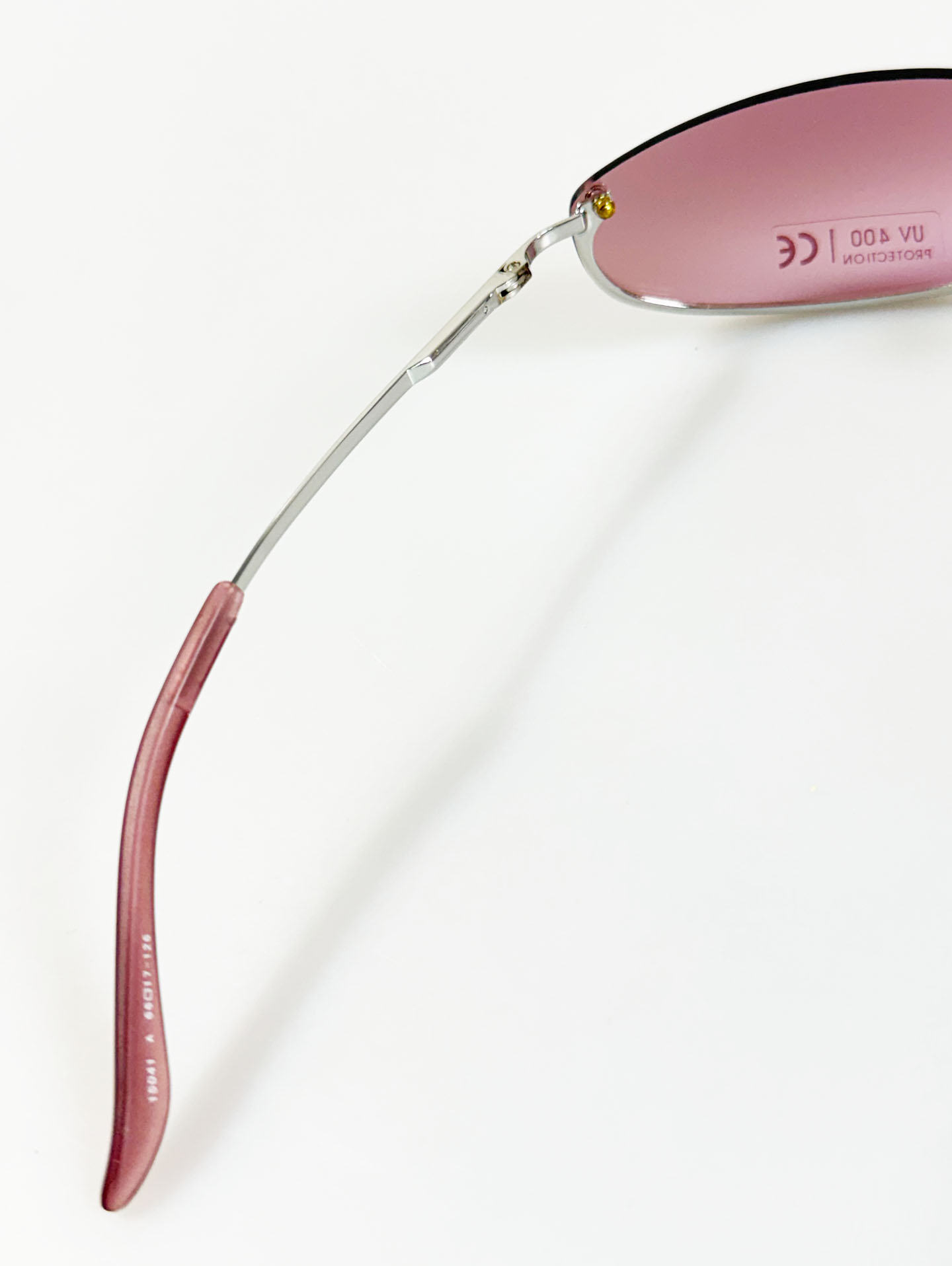 UVIR Half-Moon Rimless Metal Tint Sunglasses