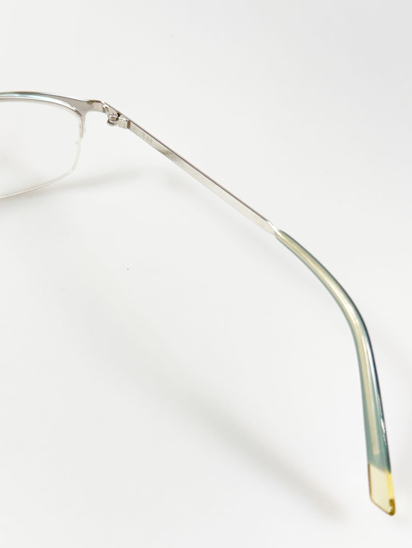 R&B Eyewear Silver Half-Rim Square Metal Glasses
