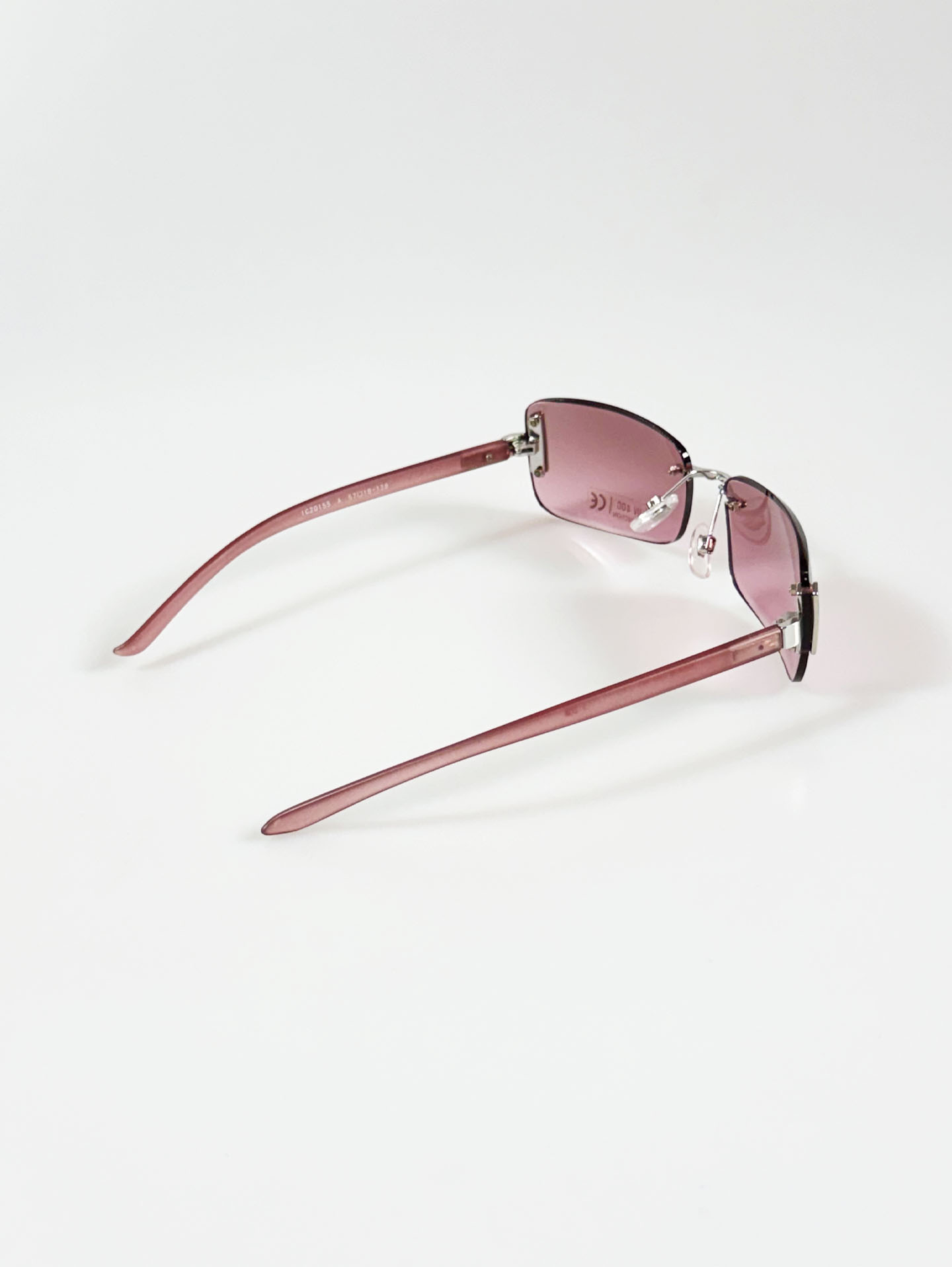 I.COM Rimless Square Metal Tint Sunglasses