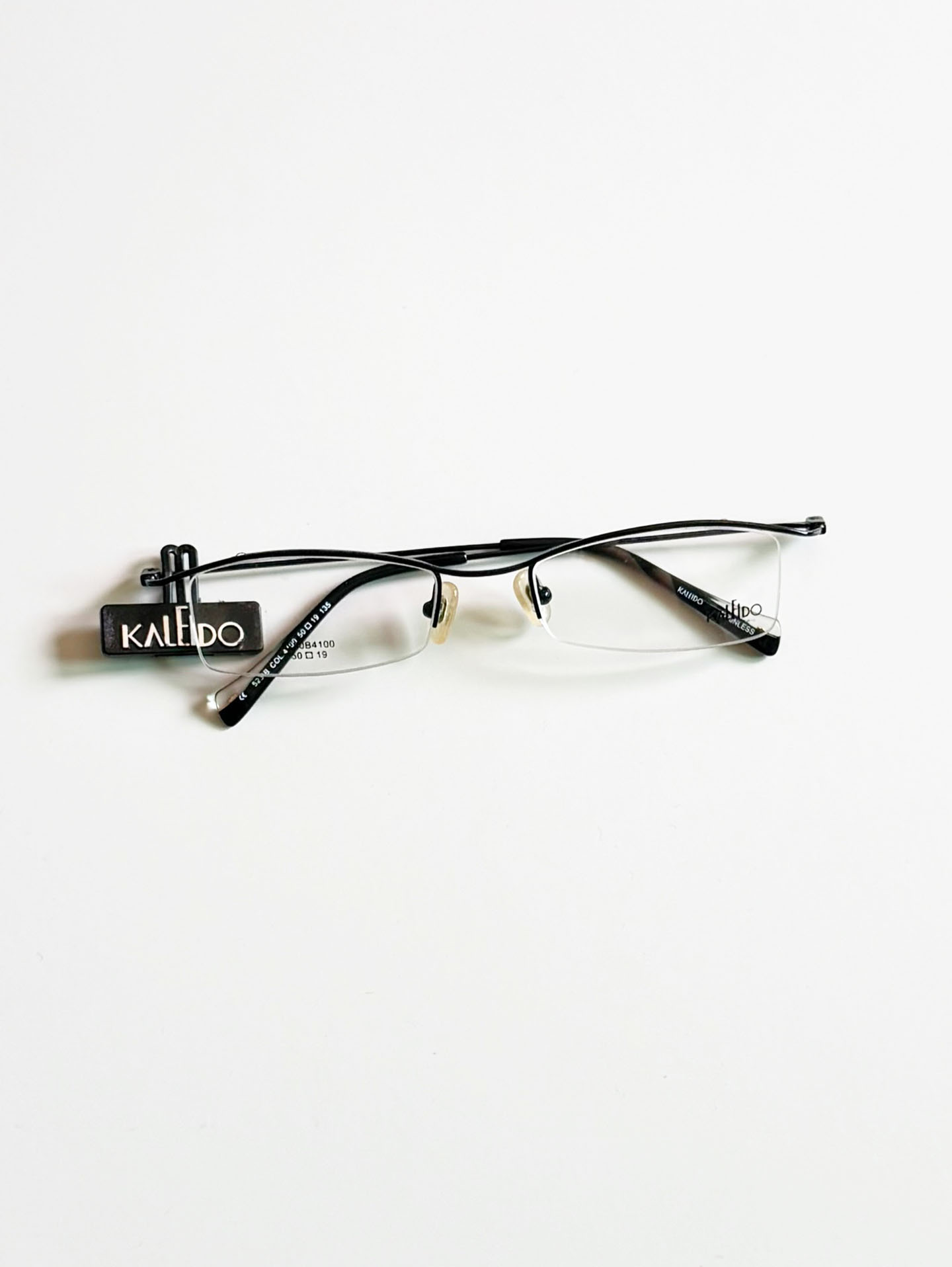 KALEIDO Half-Rim Slim Square Metal Glasses