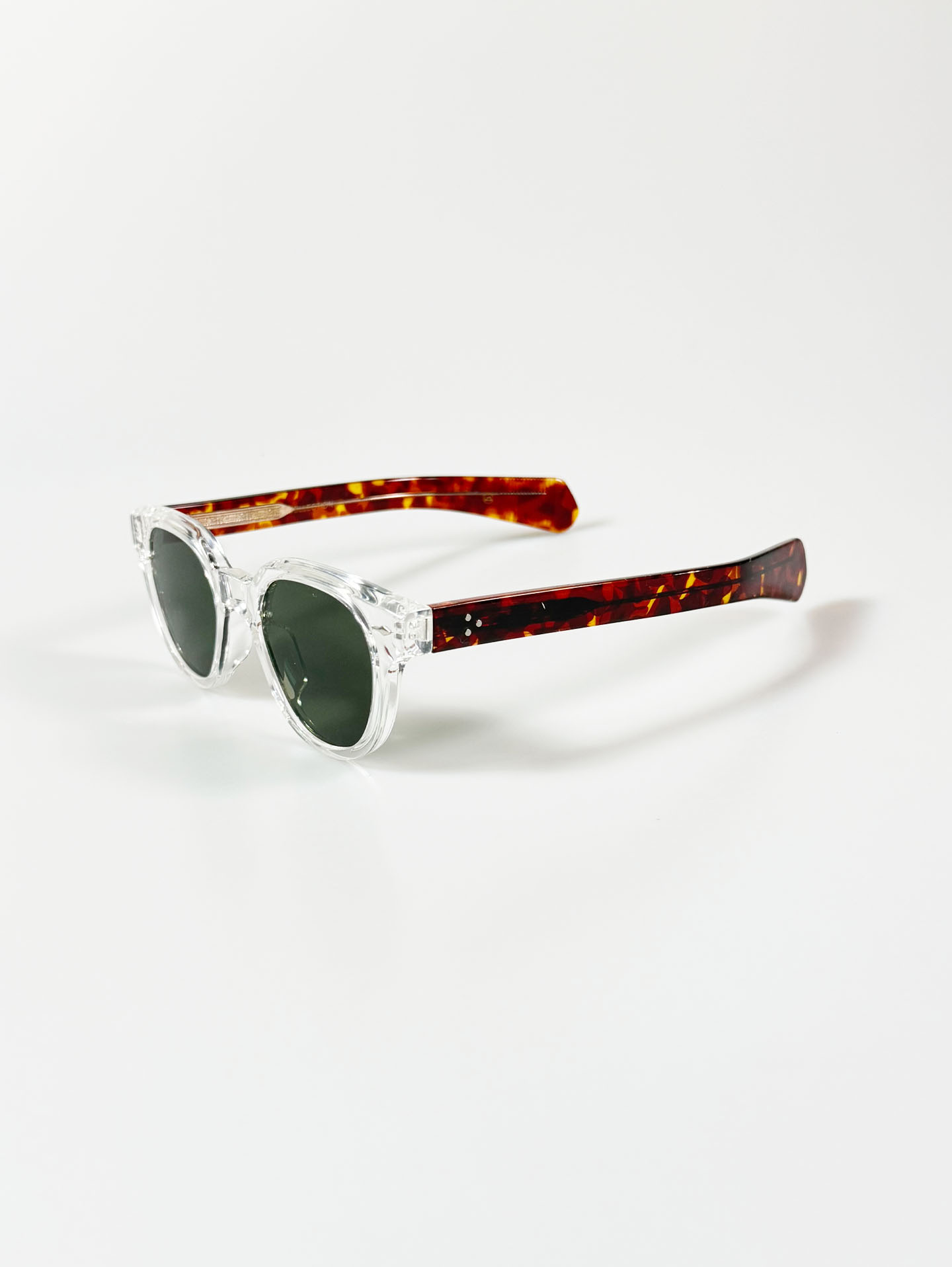 CANAAN Clear Bold Round Frame Sunglasses
