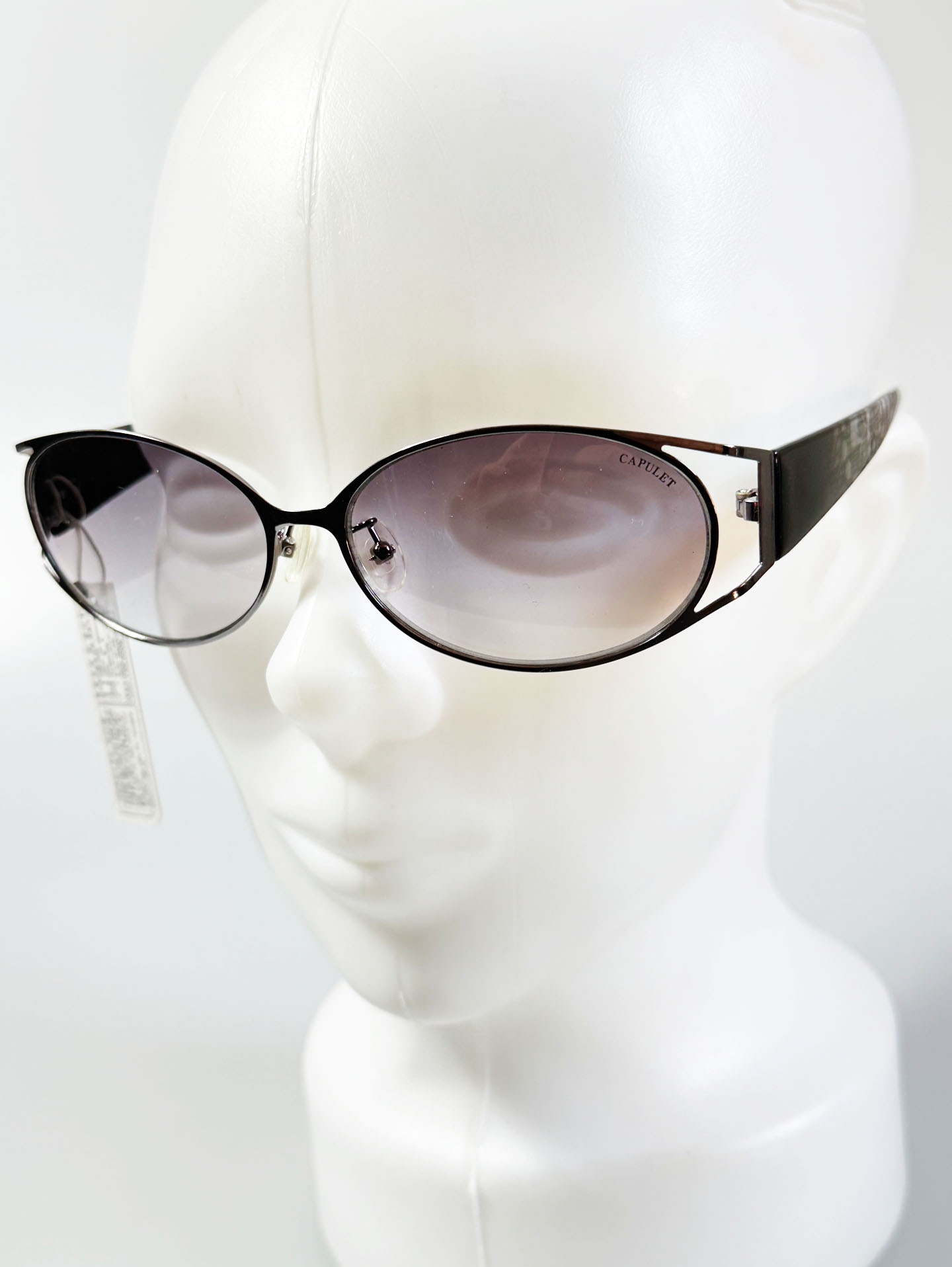 CAPULET Silver Oval Metal Combination Frame Sunglasses
