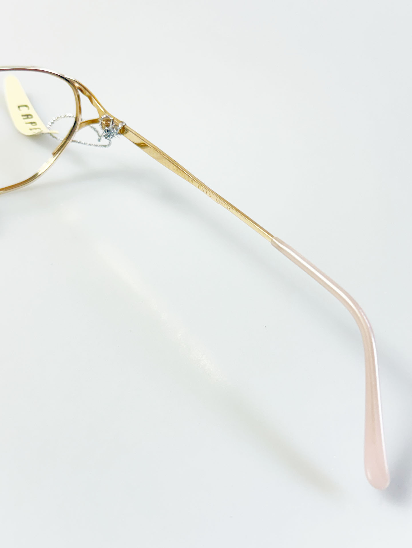 90's CAPELLA Gold Slim Oval Metal Frame Glasses