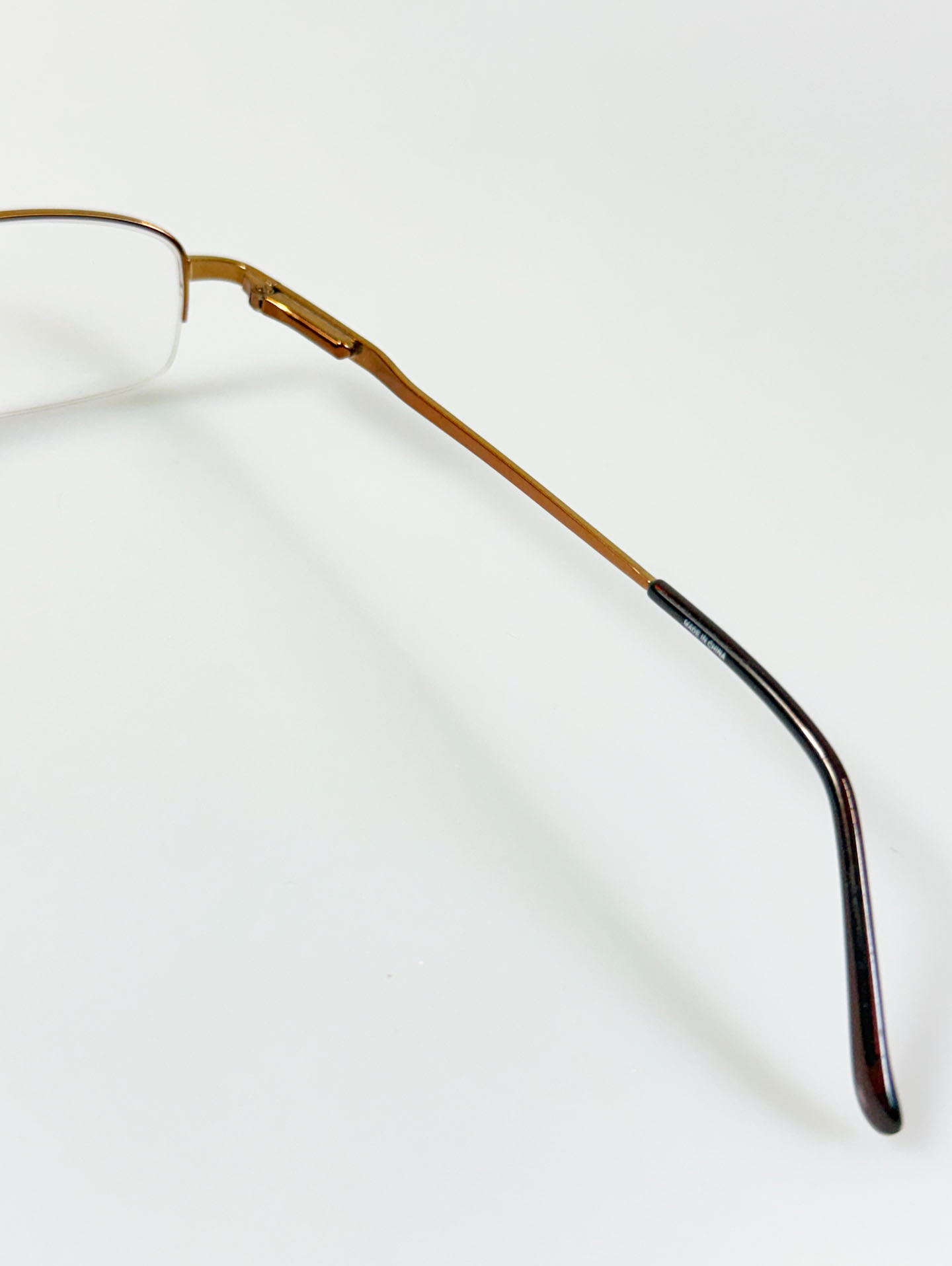 Vision’s Bronze Brown Half Rim Square Metal Glasses