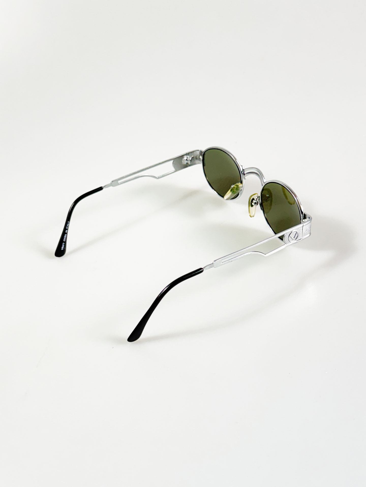 90's VINNY Silver Slim Oval Metal Sunglasses