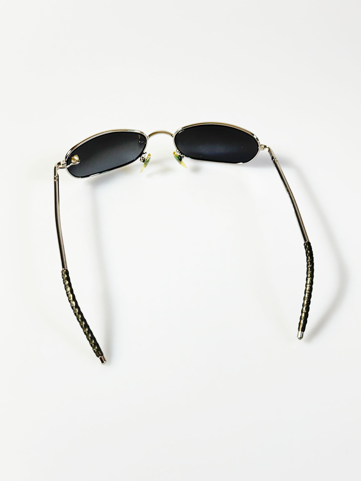 SUPERHERO Slim Oval Silver Metal Frame Sunglasses