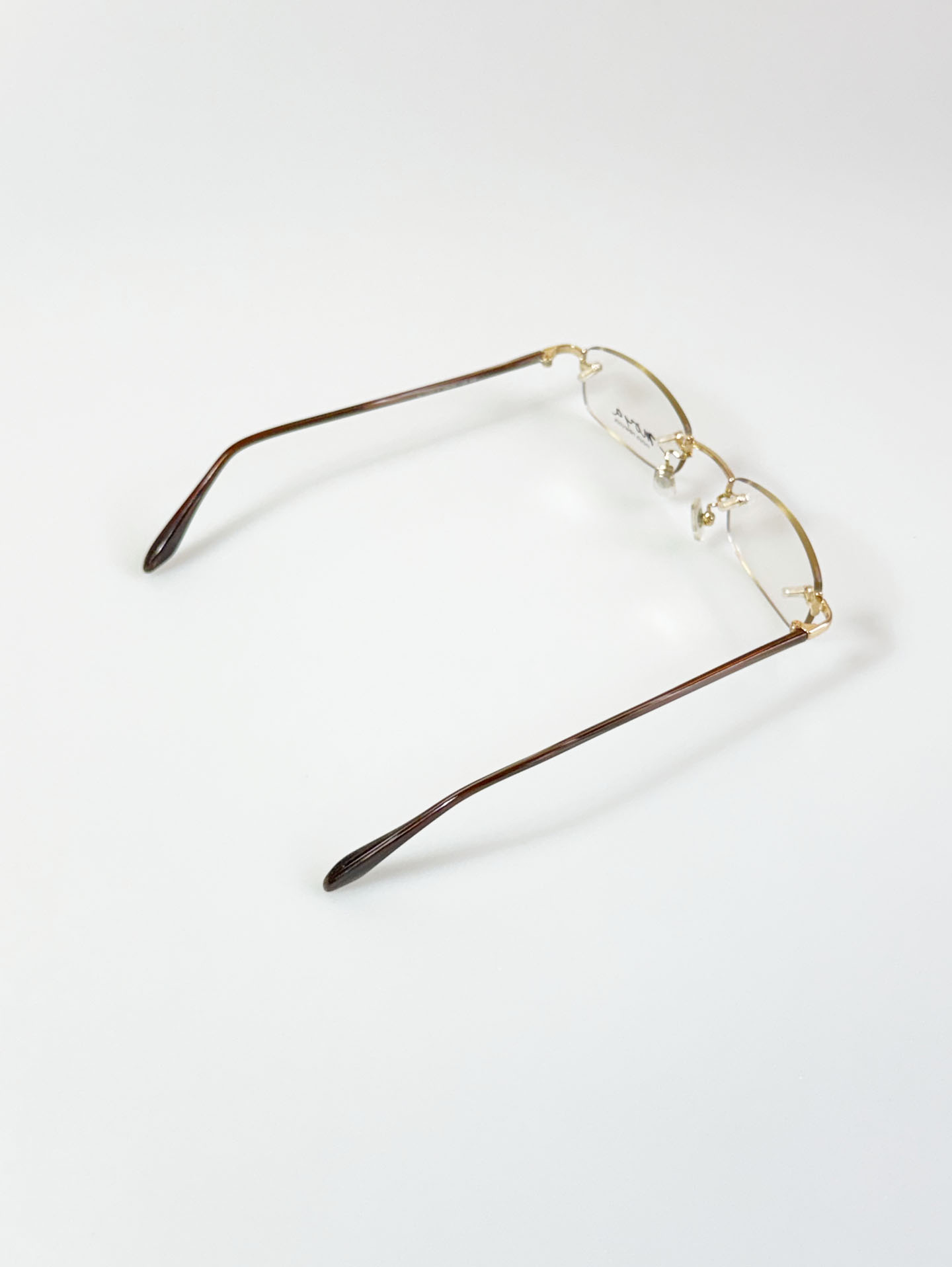 Moya New York Gold Square Rimless Metal Glasses