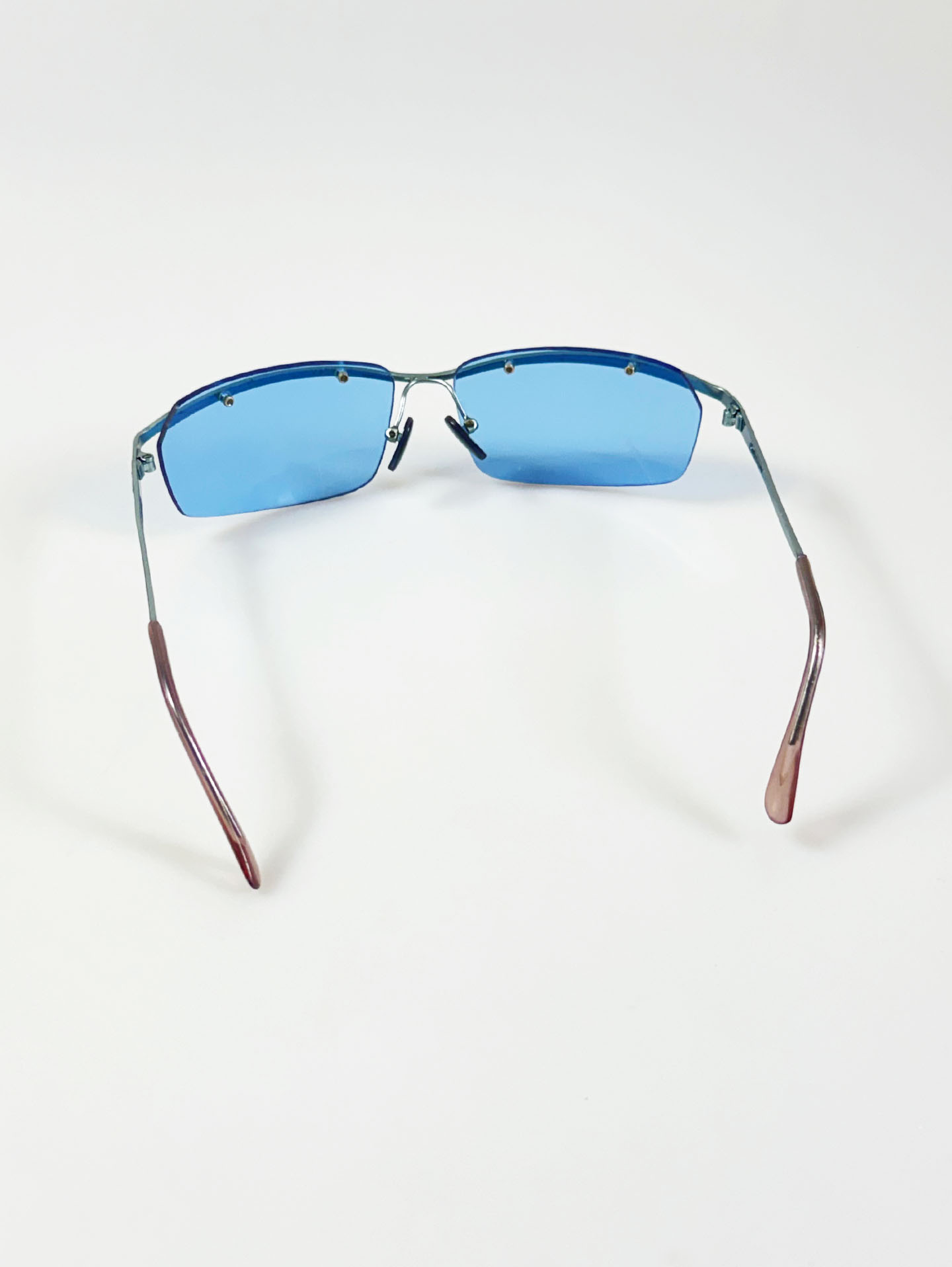 90's ROMA Rimless Square Metal Tint Sunglasses