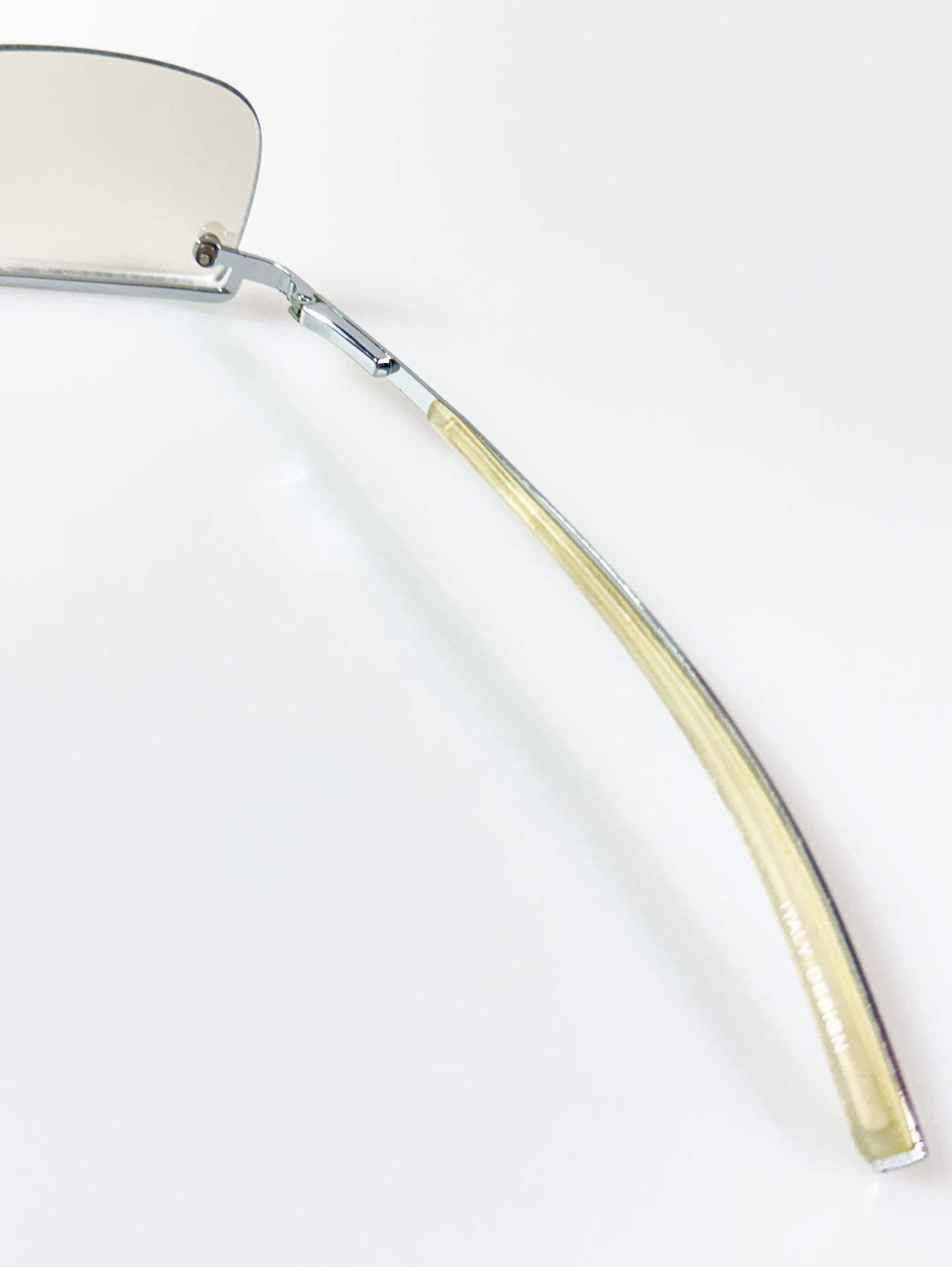 90's AIR Rimless Shield Metal Frame Sunglasses