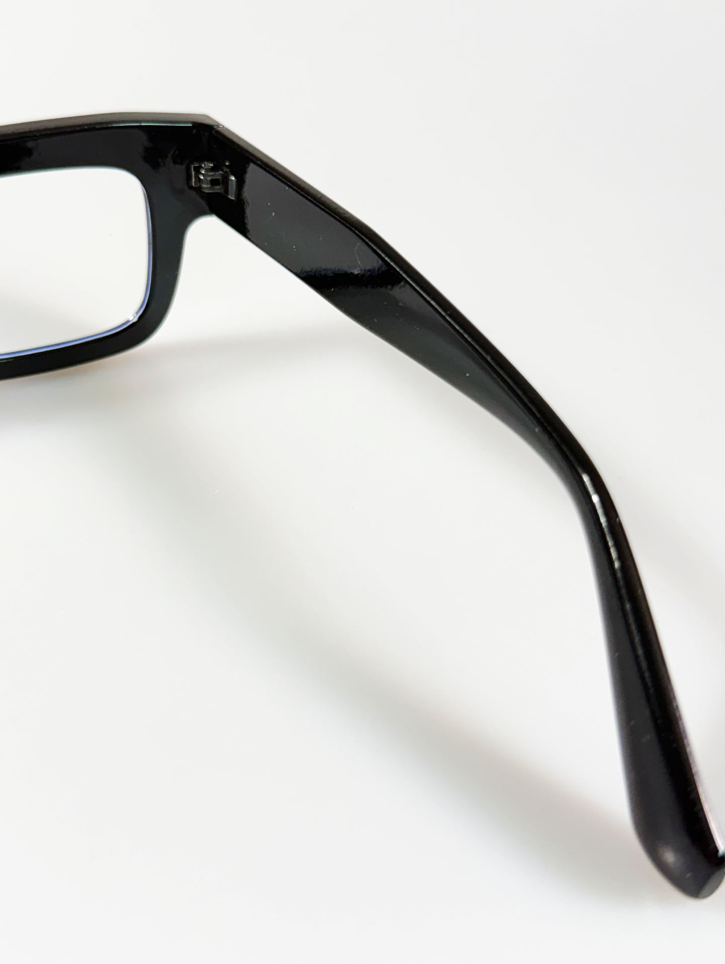 Black Bold Square Frame Clear Tint Sunglasses