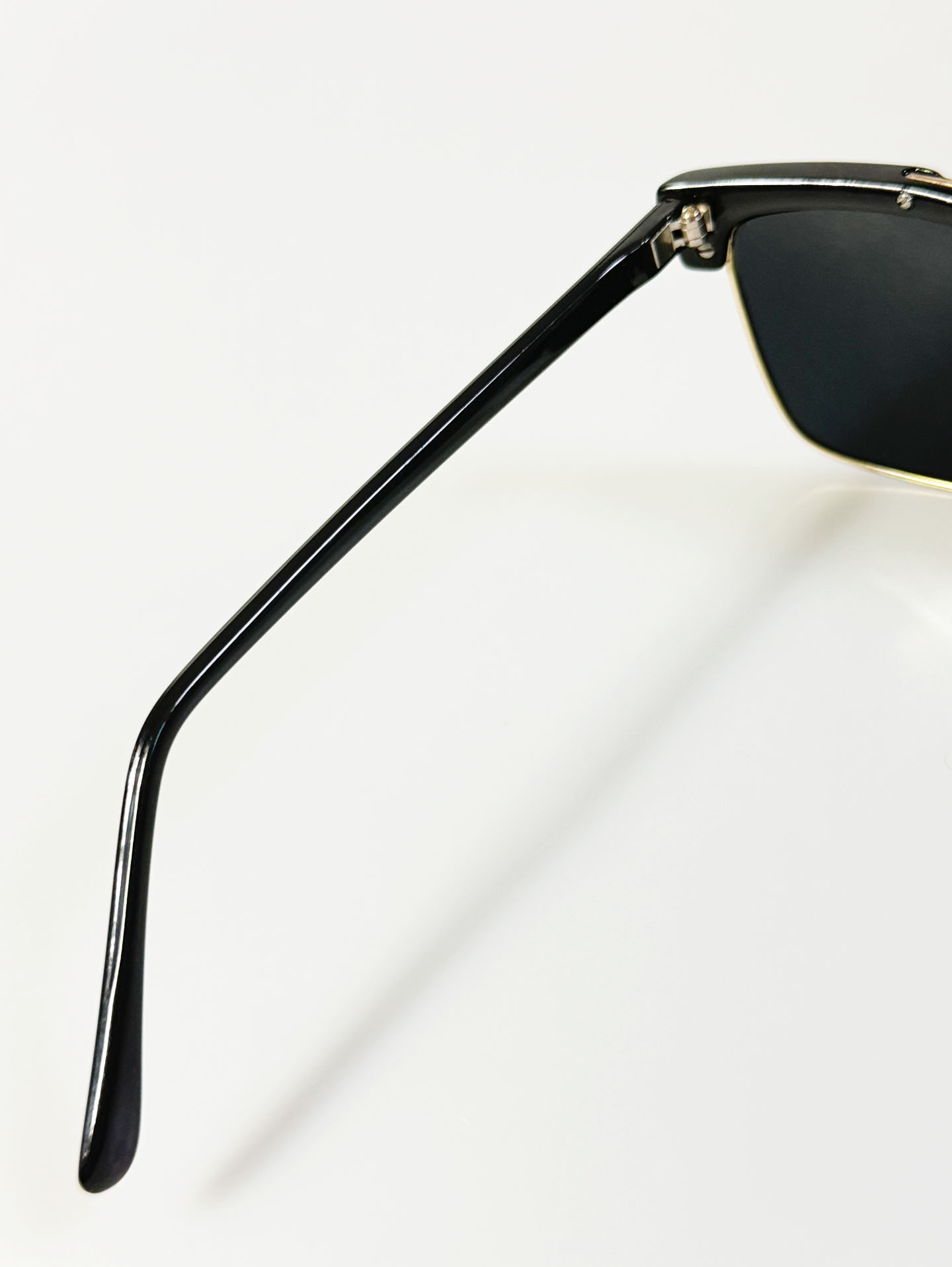 Black&Gold Clubmaster Browline Square Frame Sunglasses