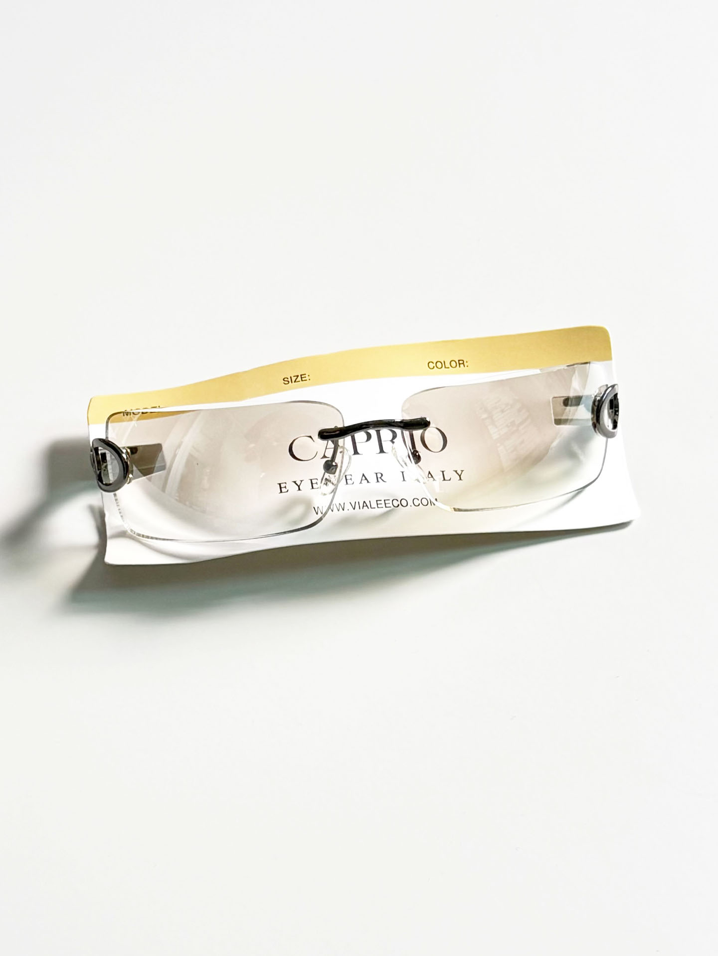CAPRIO Rimless Square Metal Tint Sunglasses