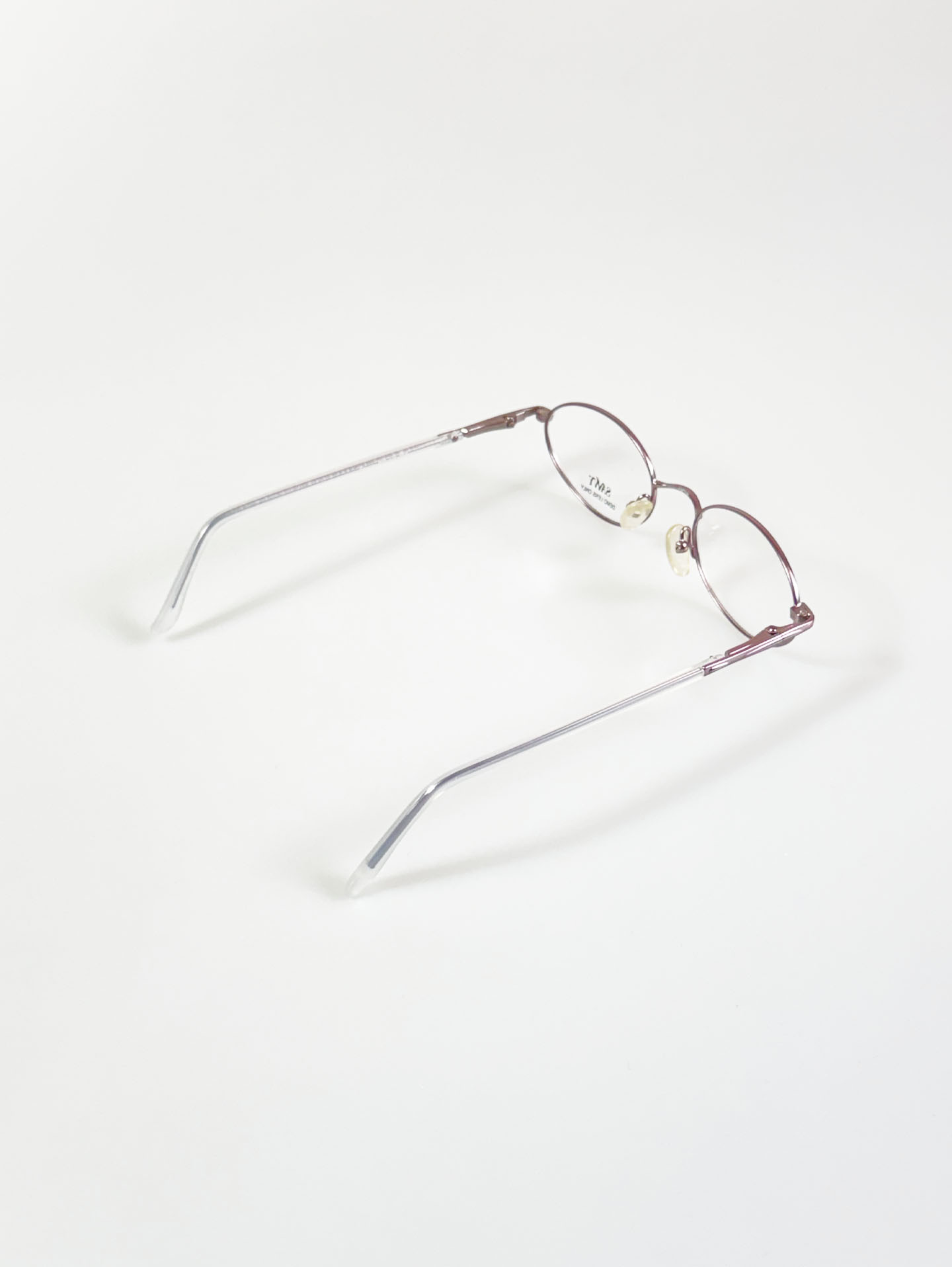 SAWY Slim Oval Pink Metal Frame Glasses