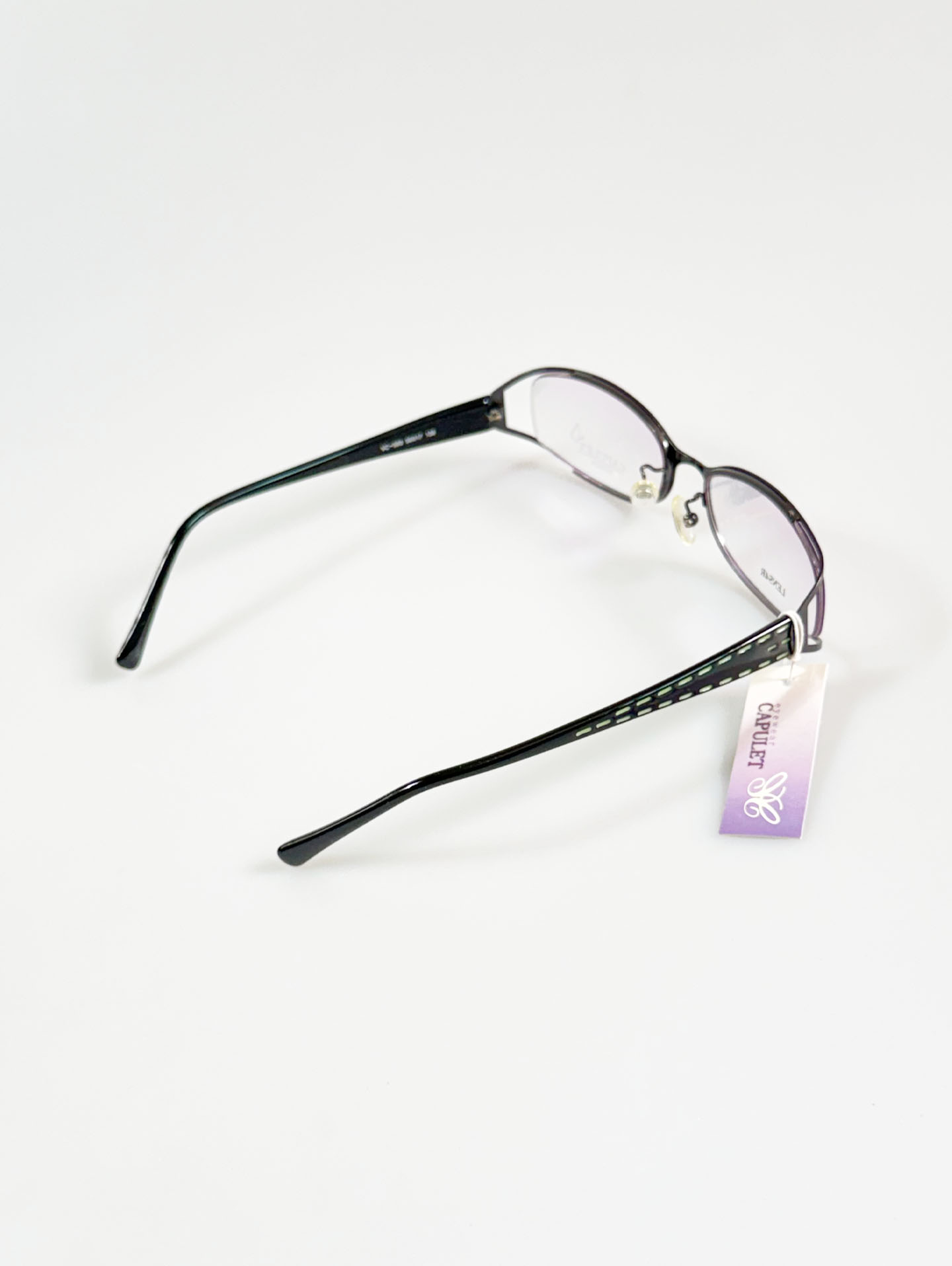 CAPULET Dark Gray Soft Square Metal Glasses