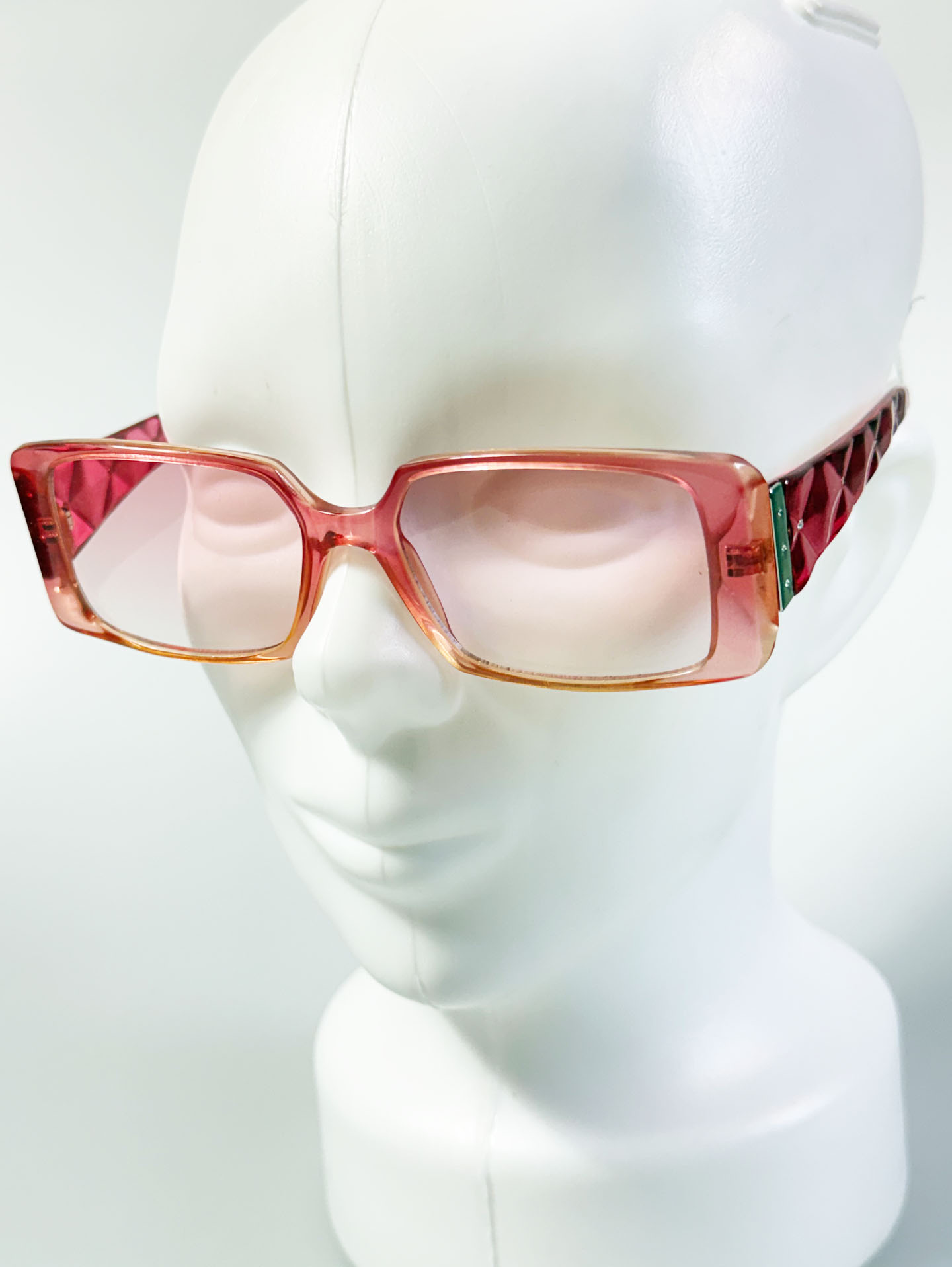 CAPRIO Translucent Pink Square Tinted Sunglasses