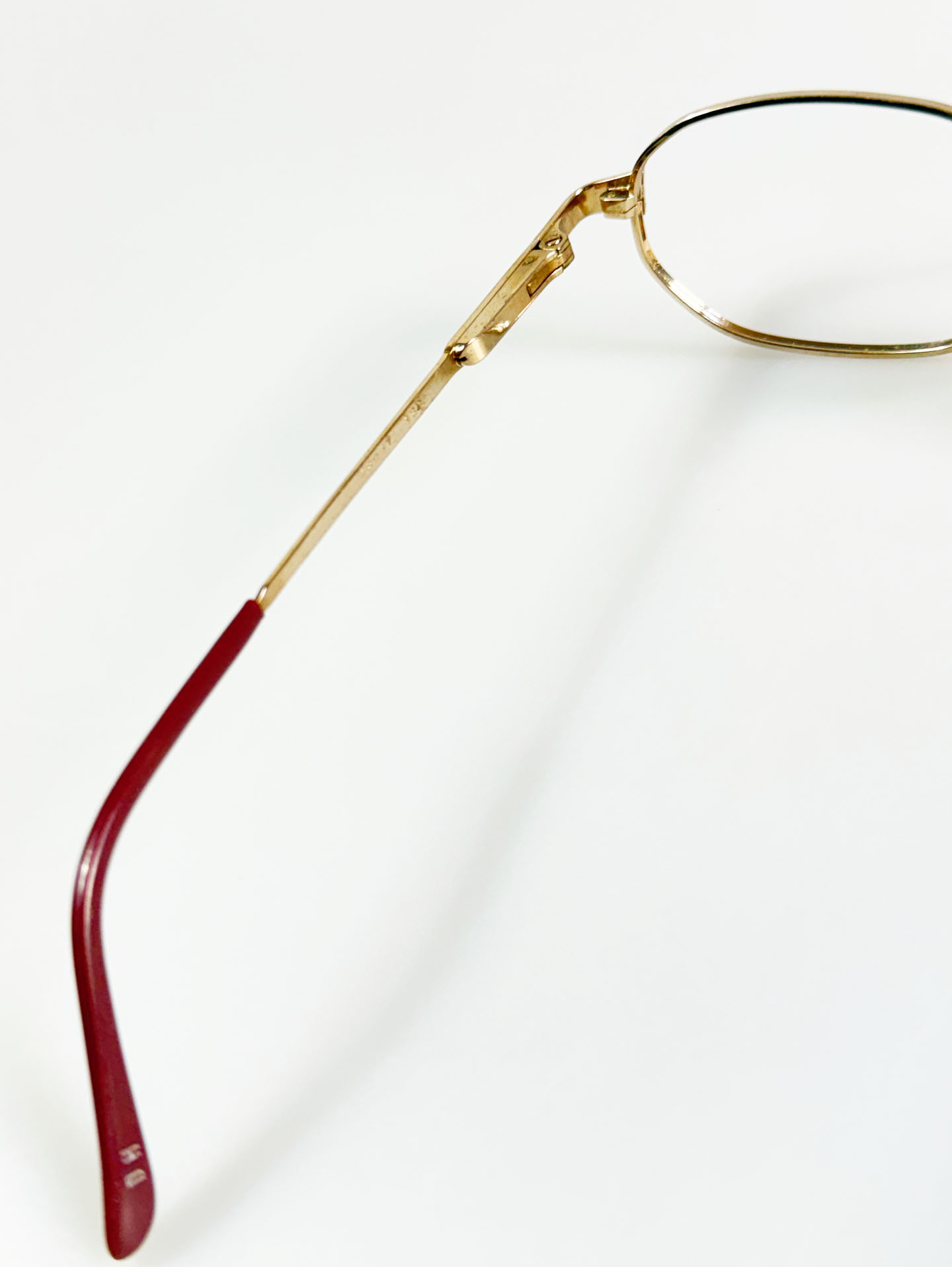 90’s CAPELLA Gold Slim Square Metal Frame Glasses