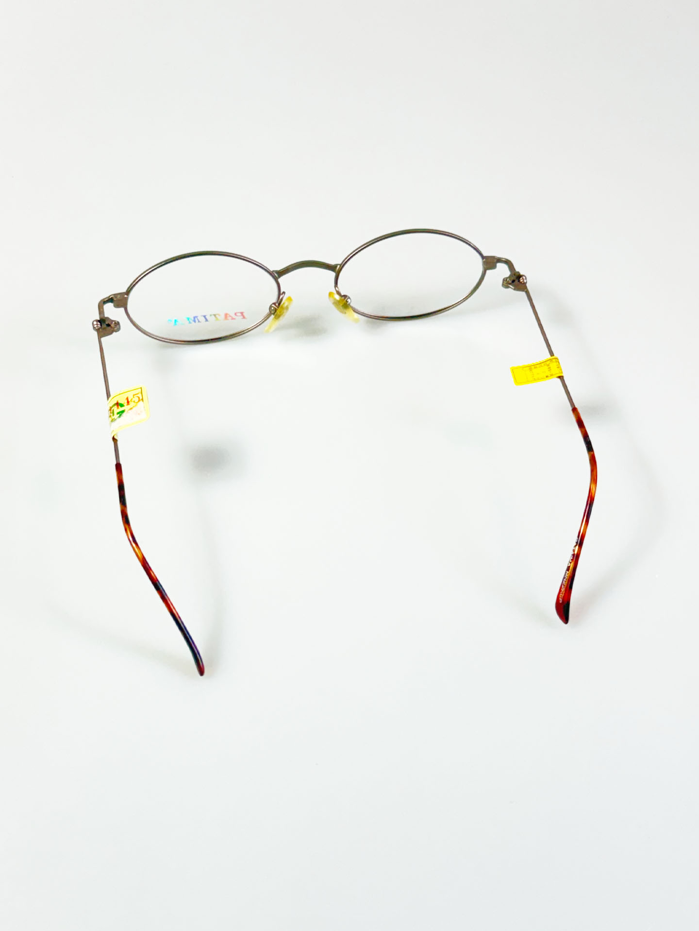 PATIMA Bronze Brown Slim Oval Metal Frame Glasses