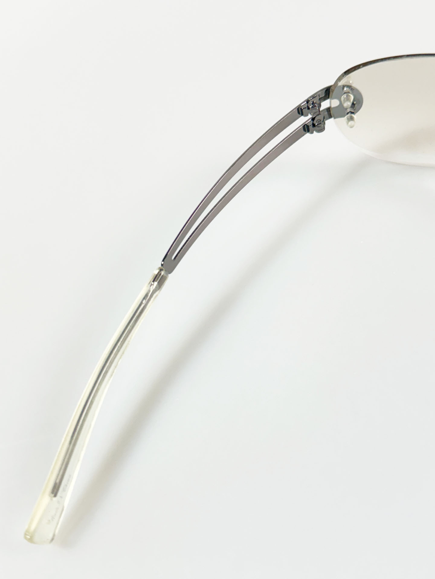 CAPRIO Rimless Square Metal Tinted Sunglasses