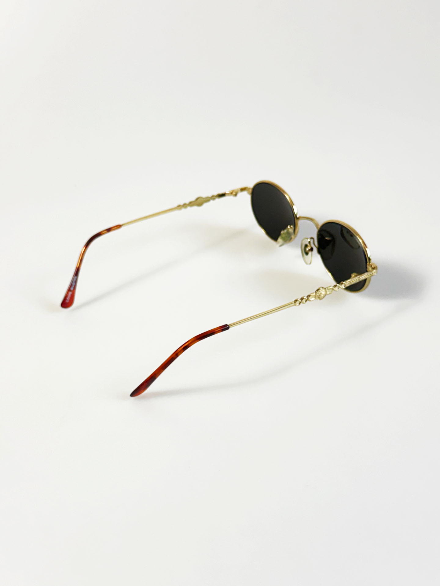 90's Louis Master Gold Slim Oval Metal Sunglasses