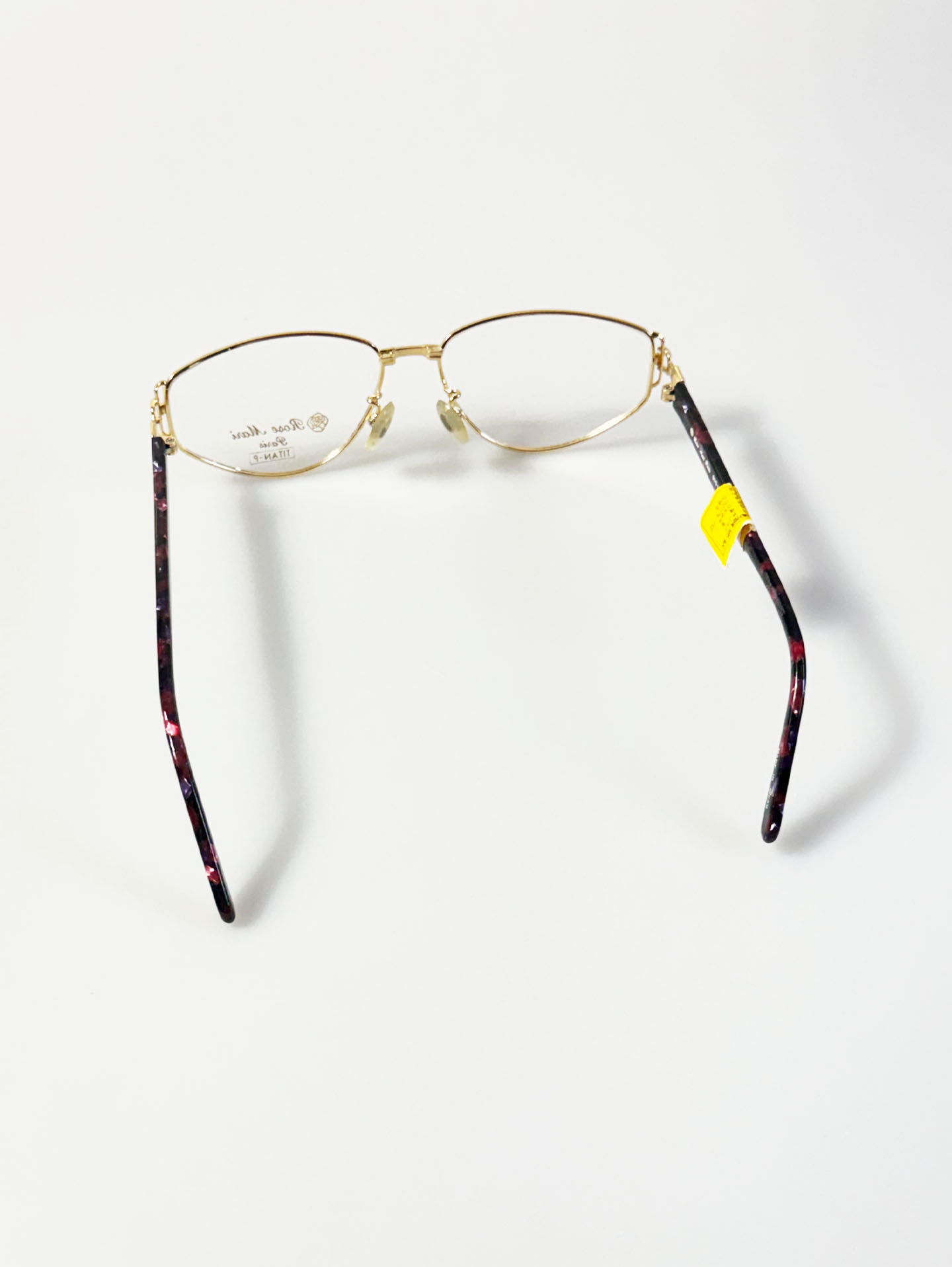 Rose Mari Paris Gold Titanium Slim Oval Frame Glasses
