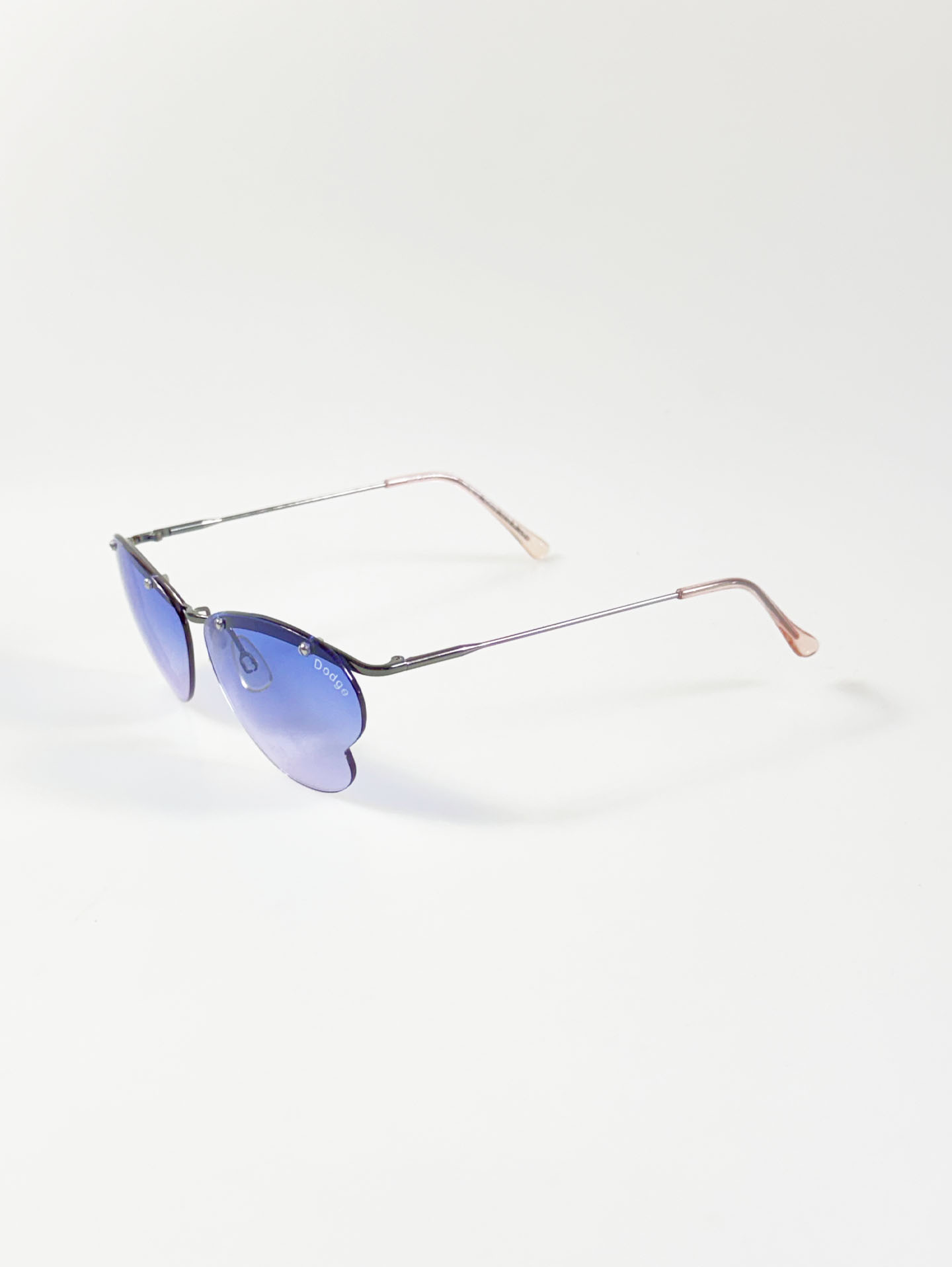 90's DODGE Rimless Butterfly Metal Tint Sunglasses