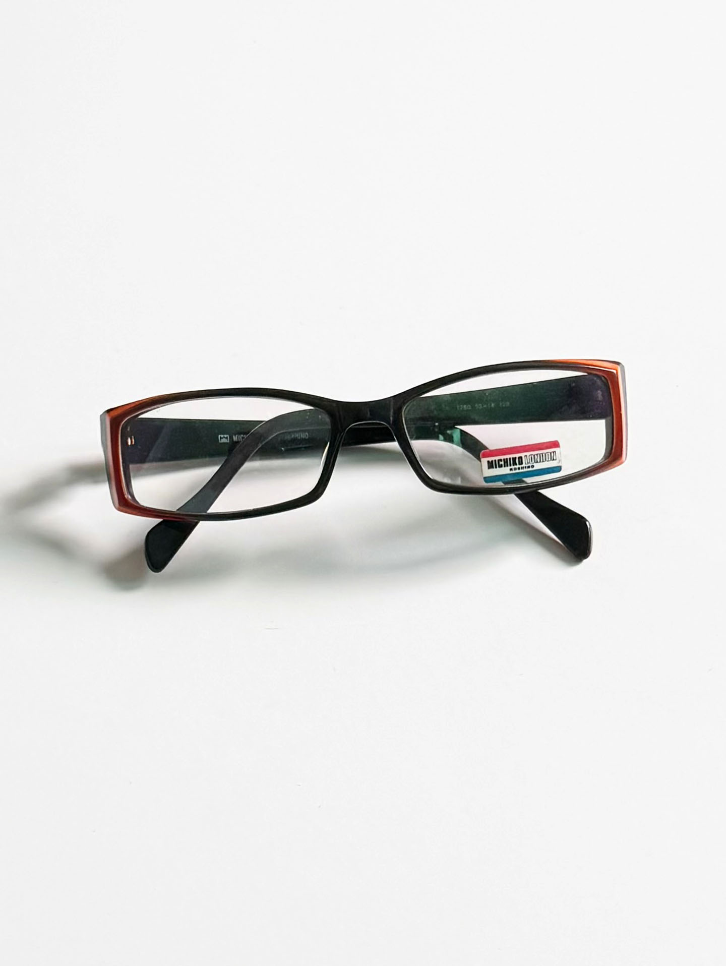 90's MICHIKO LONDON Square Horn-Rim Glasses