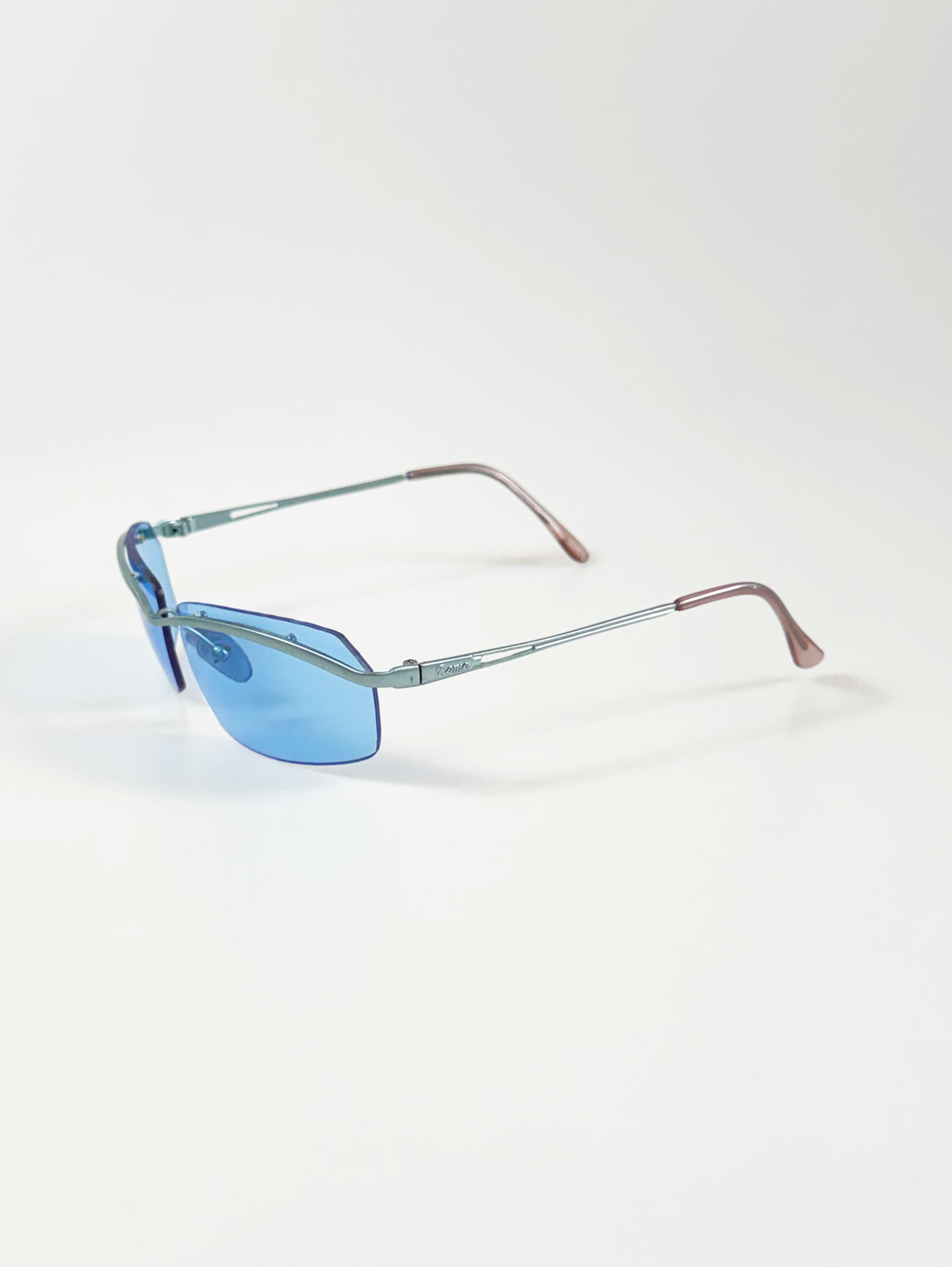 90's ROMA Rimless Square Metal Tint Sunglasses