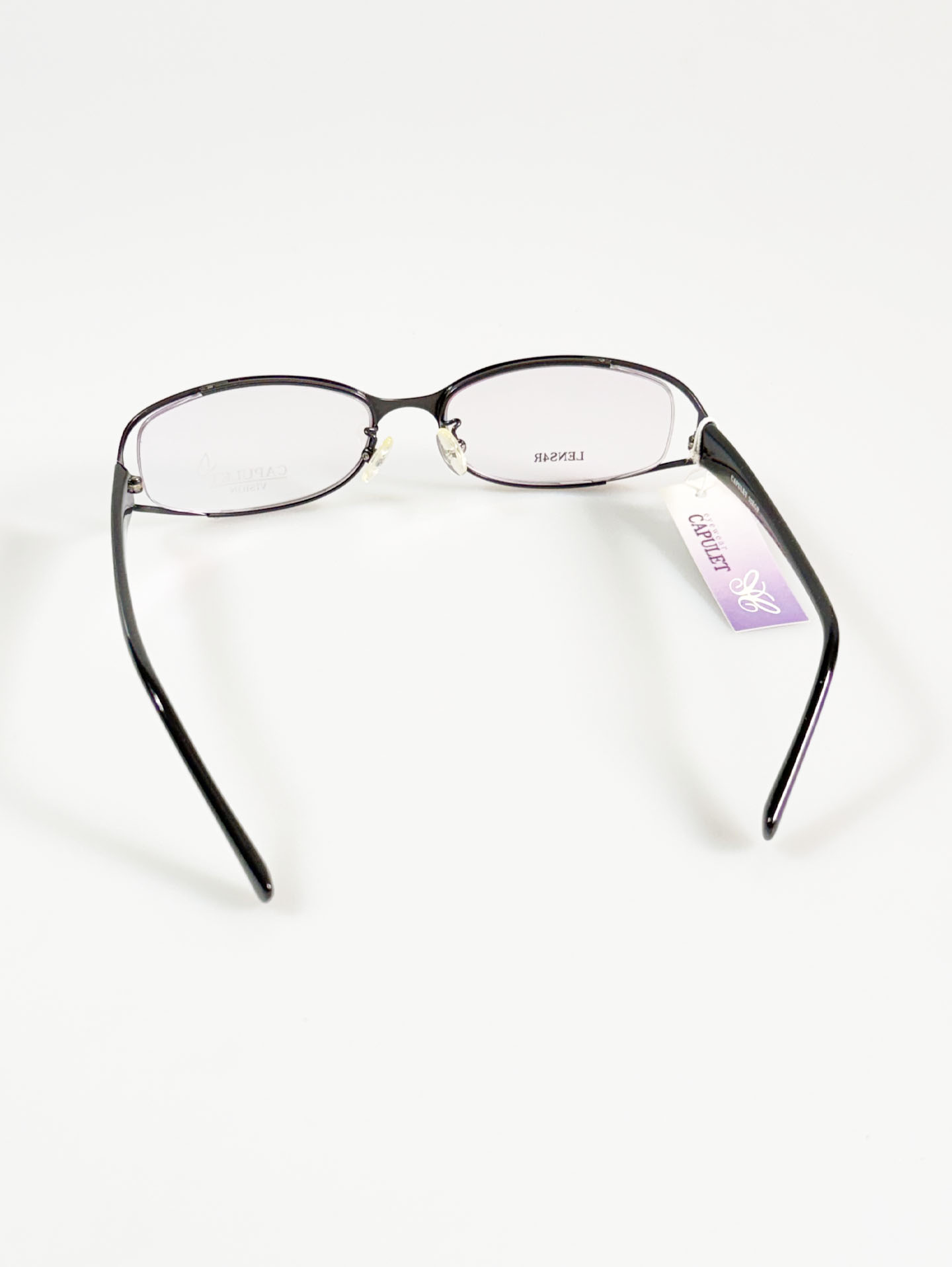 CAPULET Dark Gray Soft Square Metal Glasses