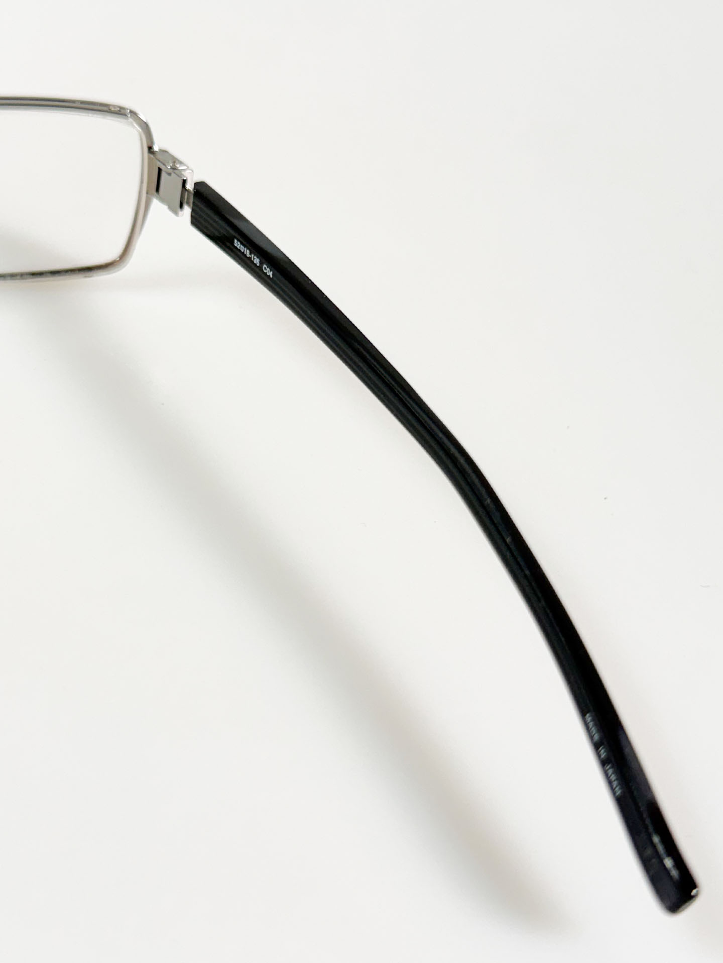 COUR CARRÉ Silver Slim Square Metal Frame Glasses