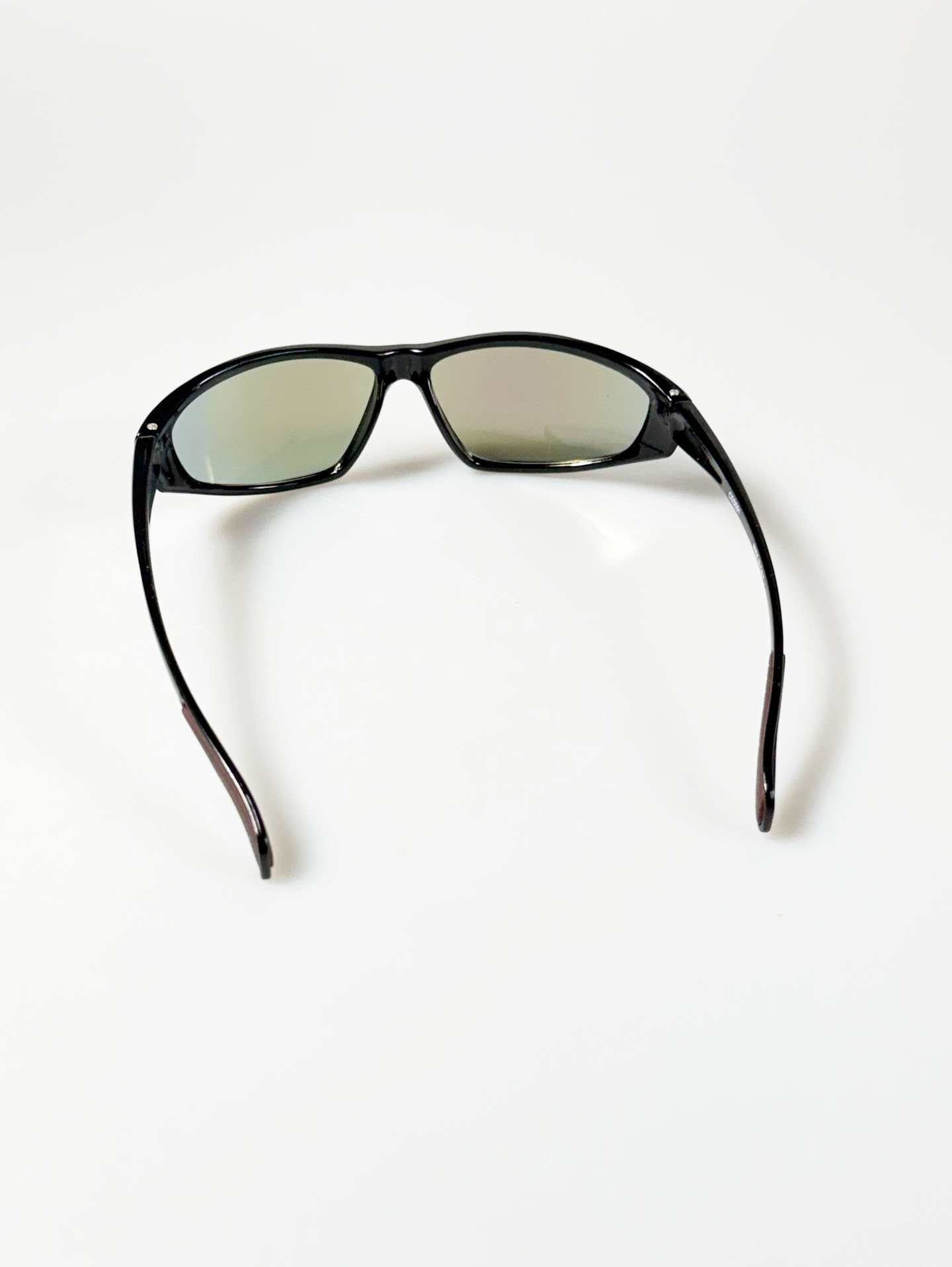Black Sport Wraparound Frame Sunglasses