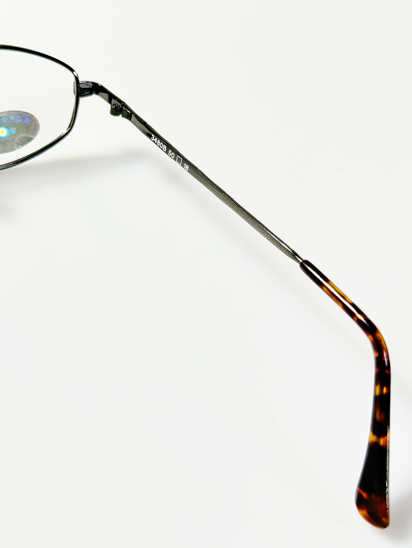 90's PARIM Slim Oval Gunmetal Metal Frame Glasses