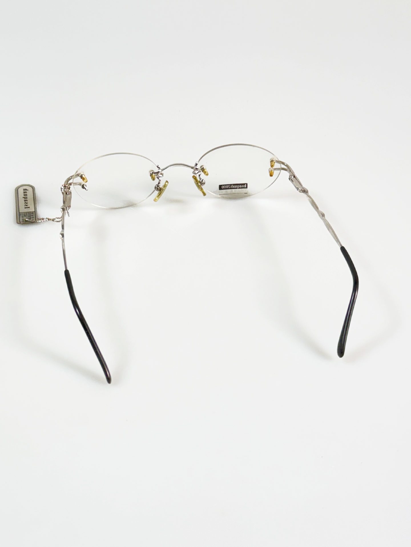 Issaquah2000 Silver&Gold Rimless Oval Metal Frame Glasses