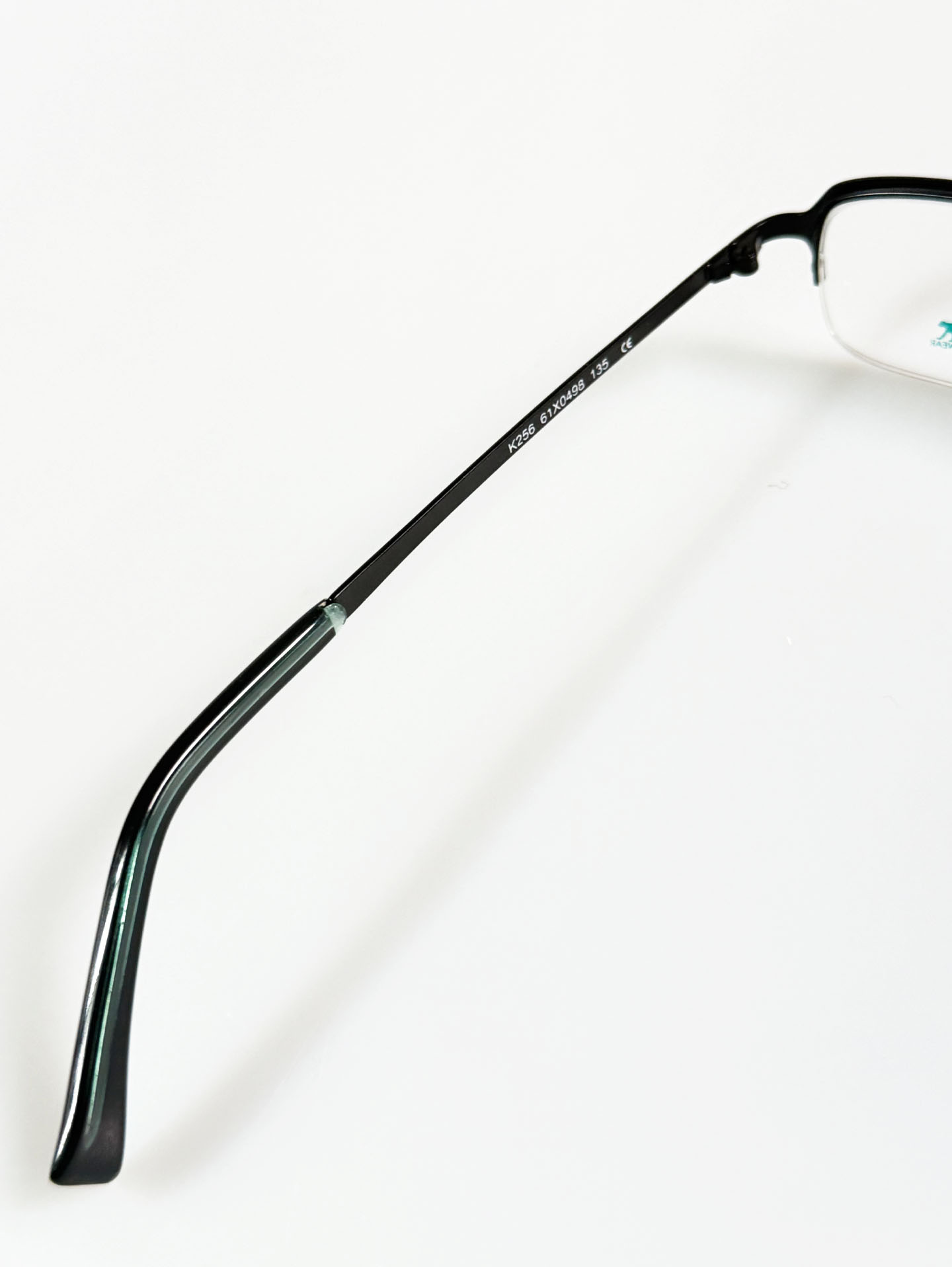 KIPLING Black Half-Rim Square Metal Frame Glasses