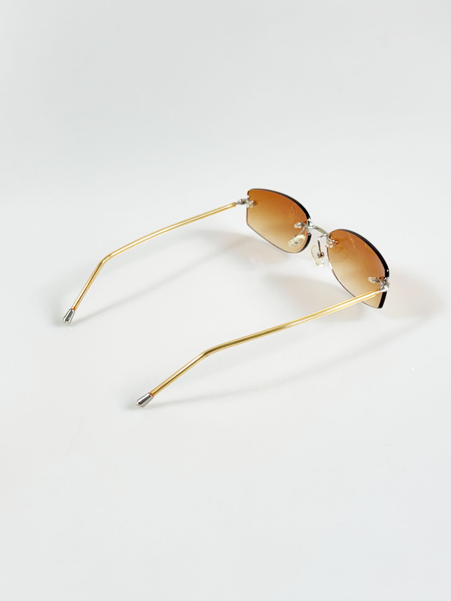 CAPRIO Rimless Square Metal Tint Sunglasses