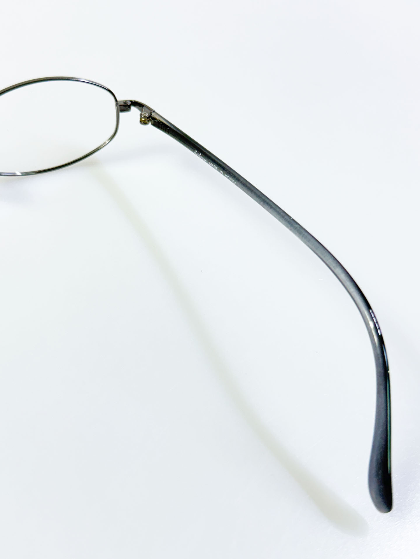 EPILOGUE Gunmetal Slim Oval Metal Glasses
