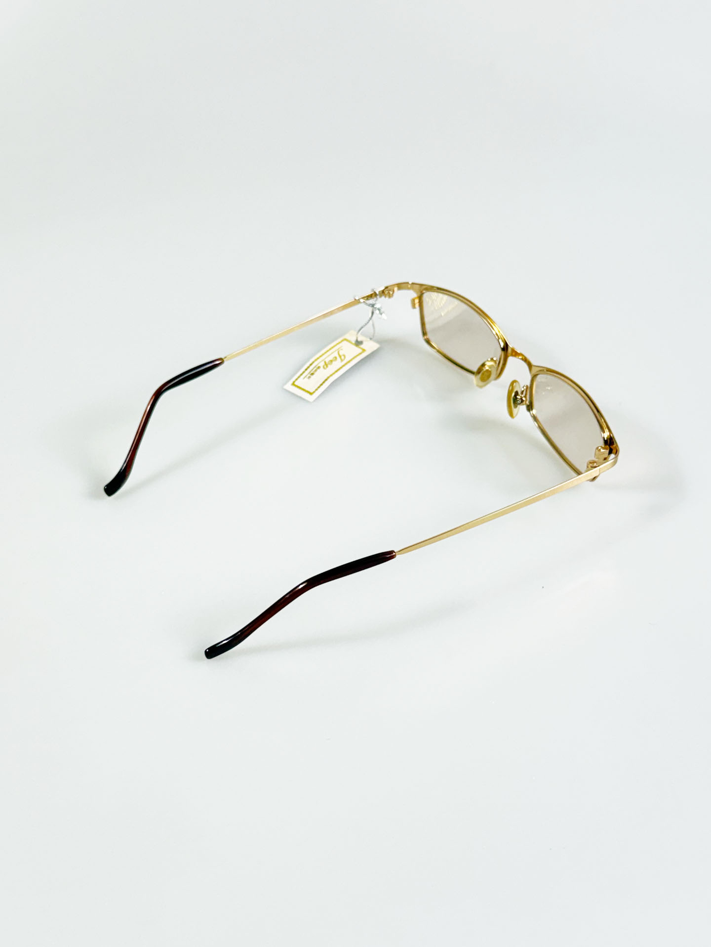 JEEP Gold Slim Square Metal Frame Glasses