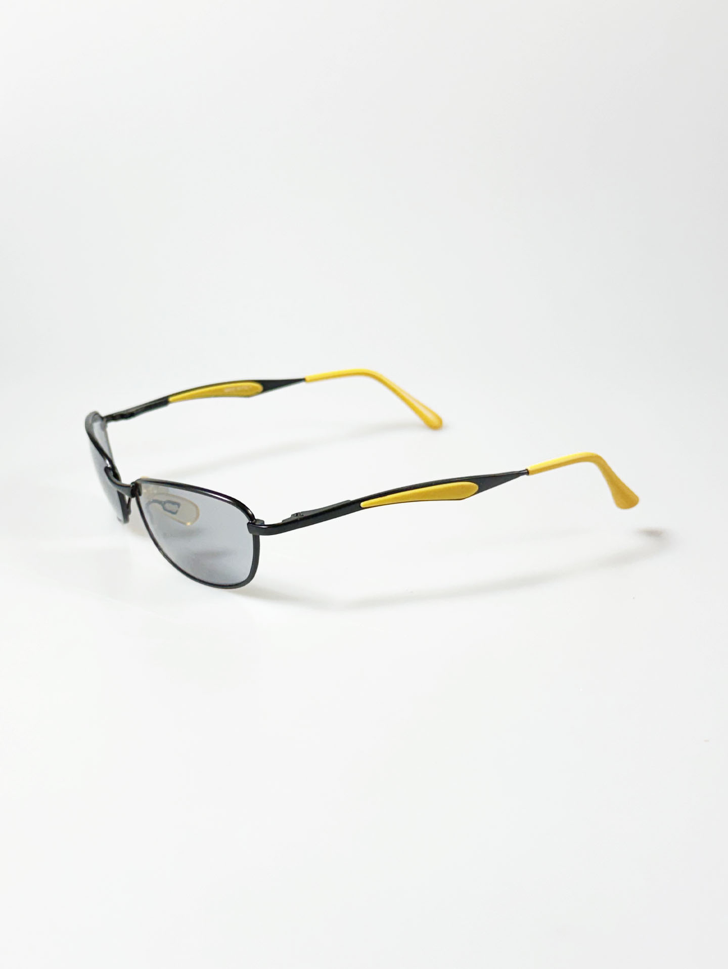 90's DOMON Black Slim Square Metal Sunglasses