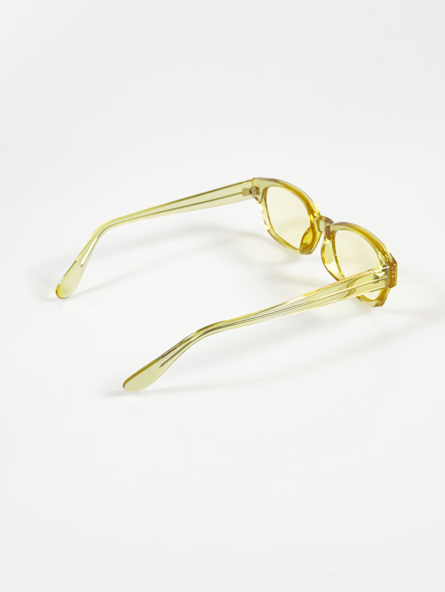 Transparent Yellow Bold Square Tint Sunglasses