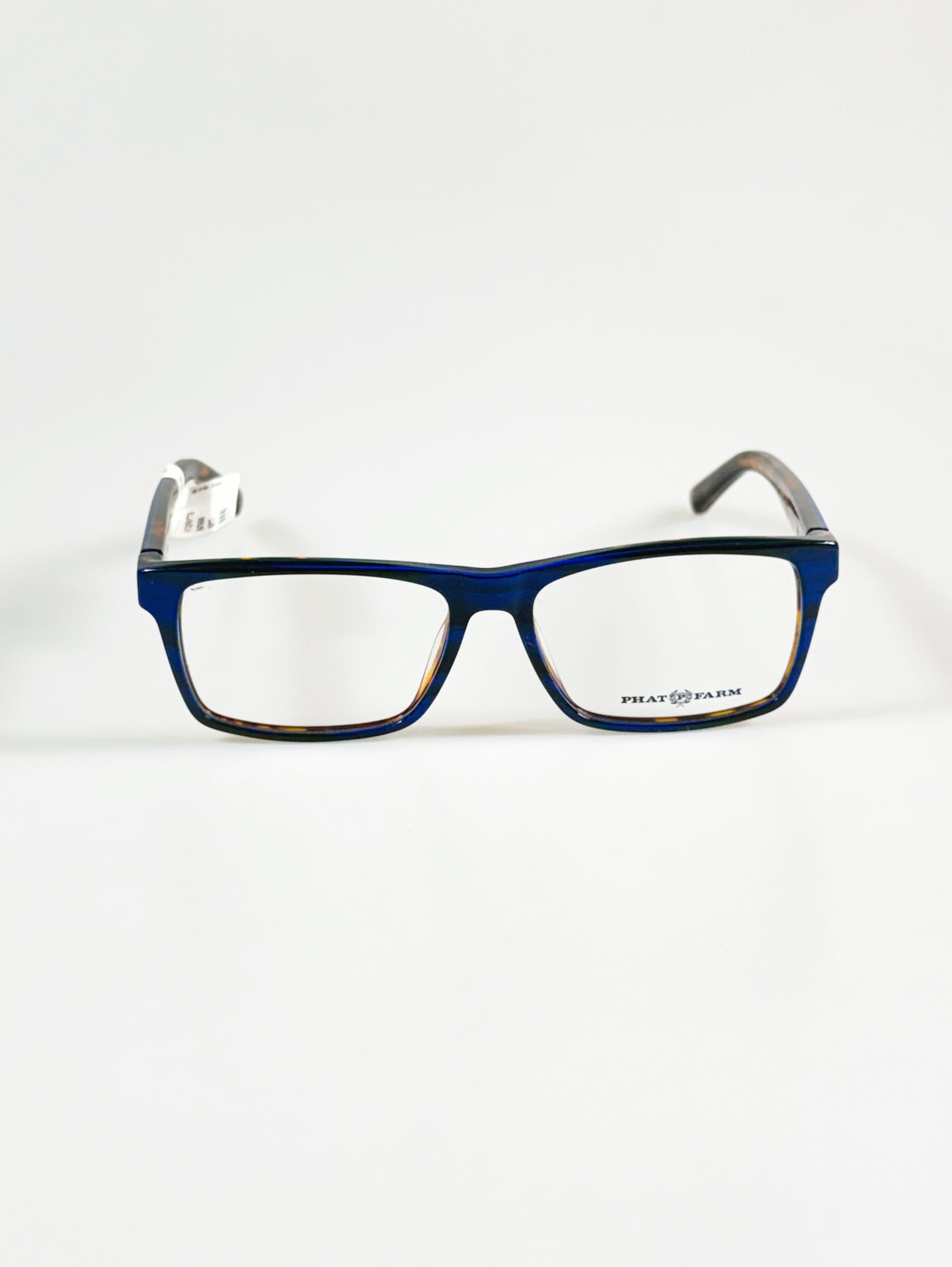 PHAT FARM Deep Blue Square Horn-Rim Glasses