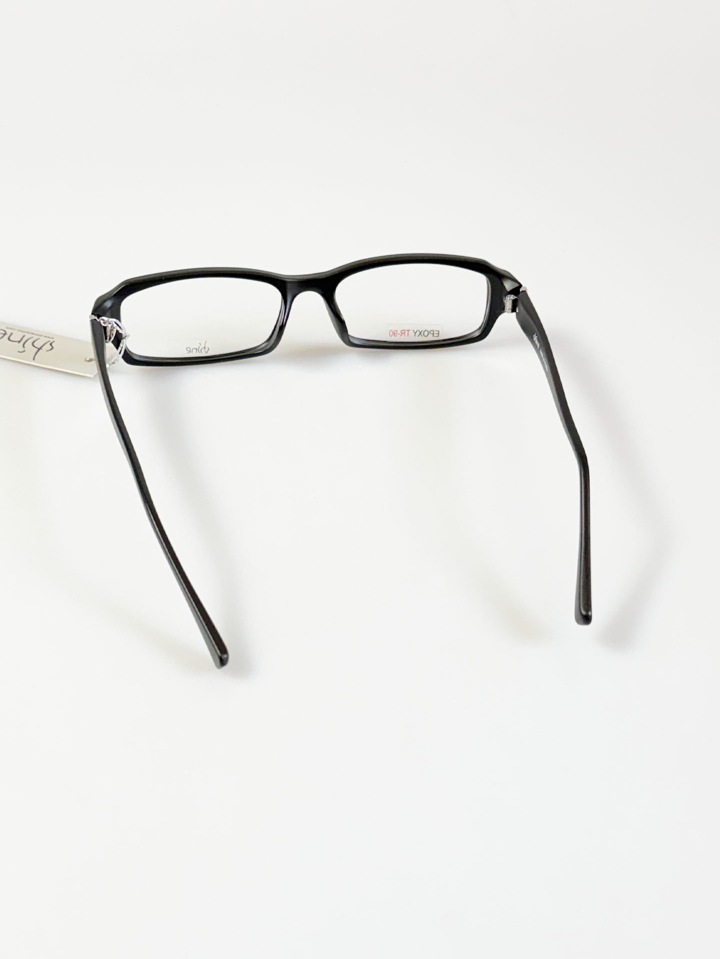 SHINE Matte Black Square Horn-Rim Glasses