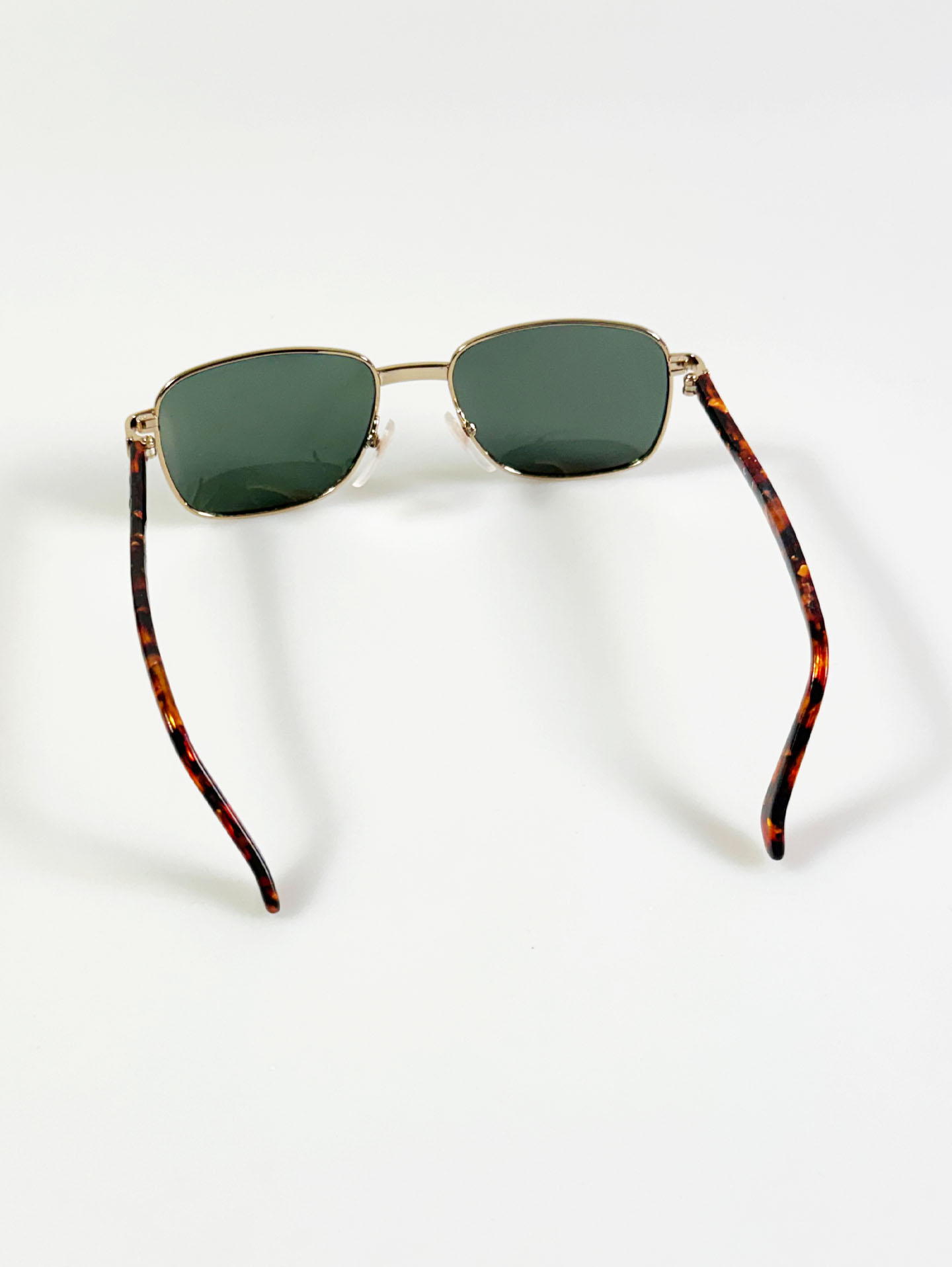 90's PARIM Gold Slim Square Metal Sunglasses