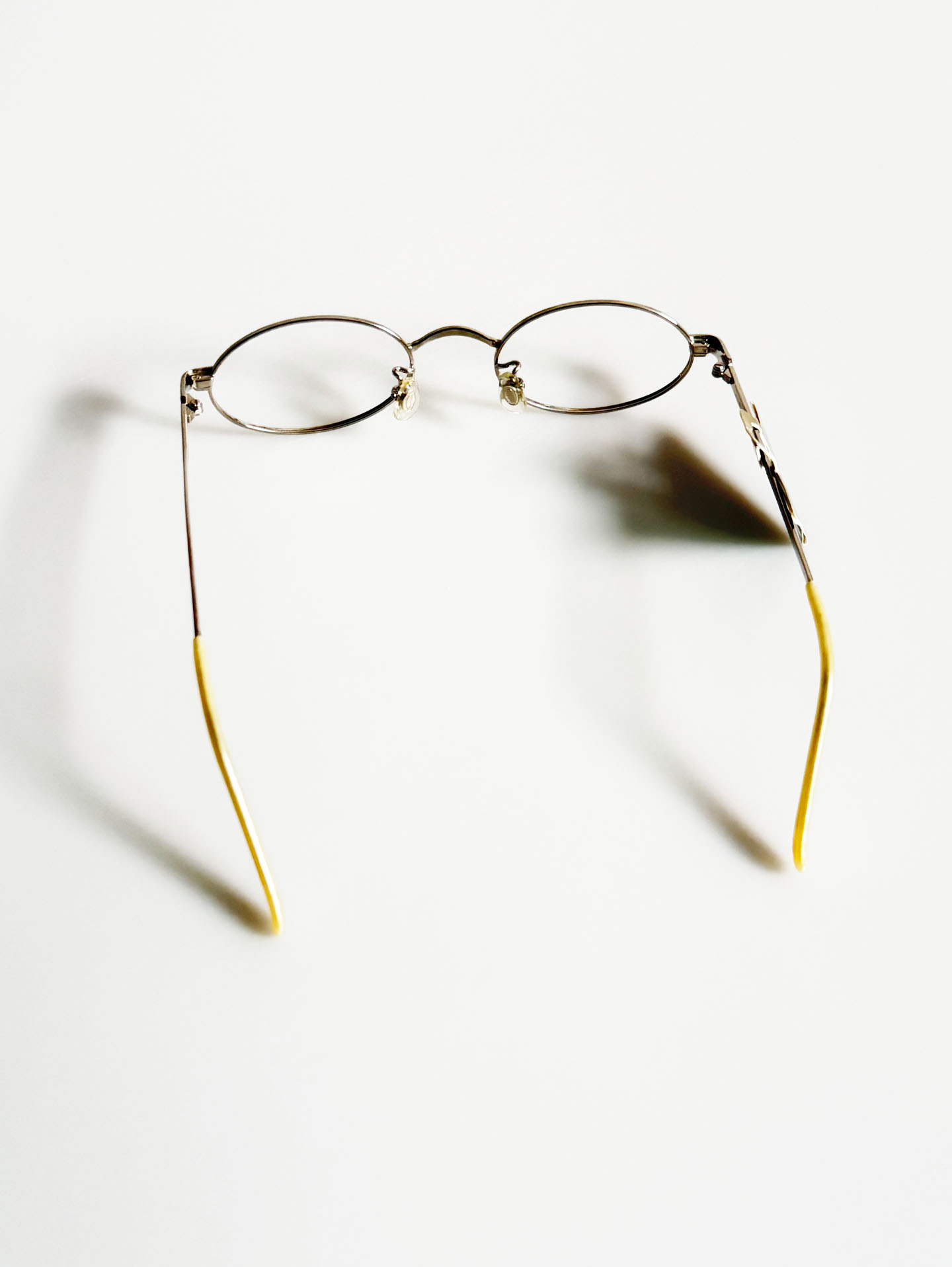 P.S.C. FASHION Silver Oval Metal Frame Glasses