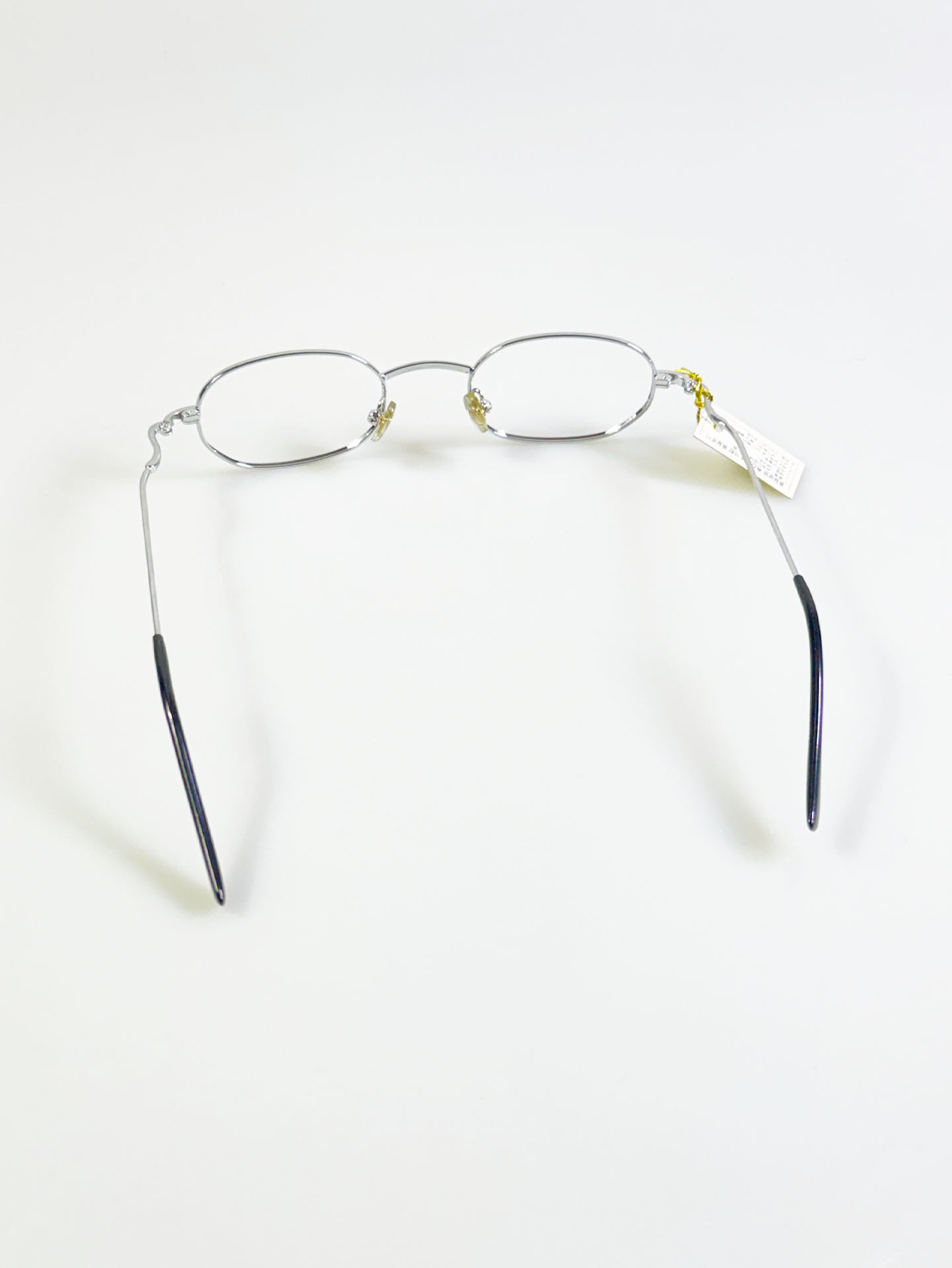 90's FEEL Silver Slim Oval Metal Glasses